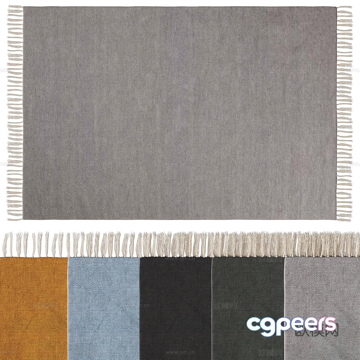 Simple carpet Tassel carpet 3d model Simple carpet Tassel carpet 3d model