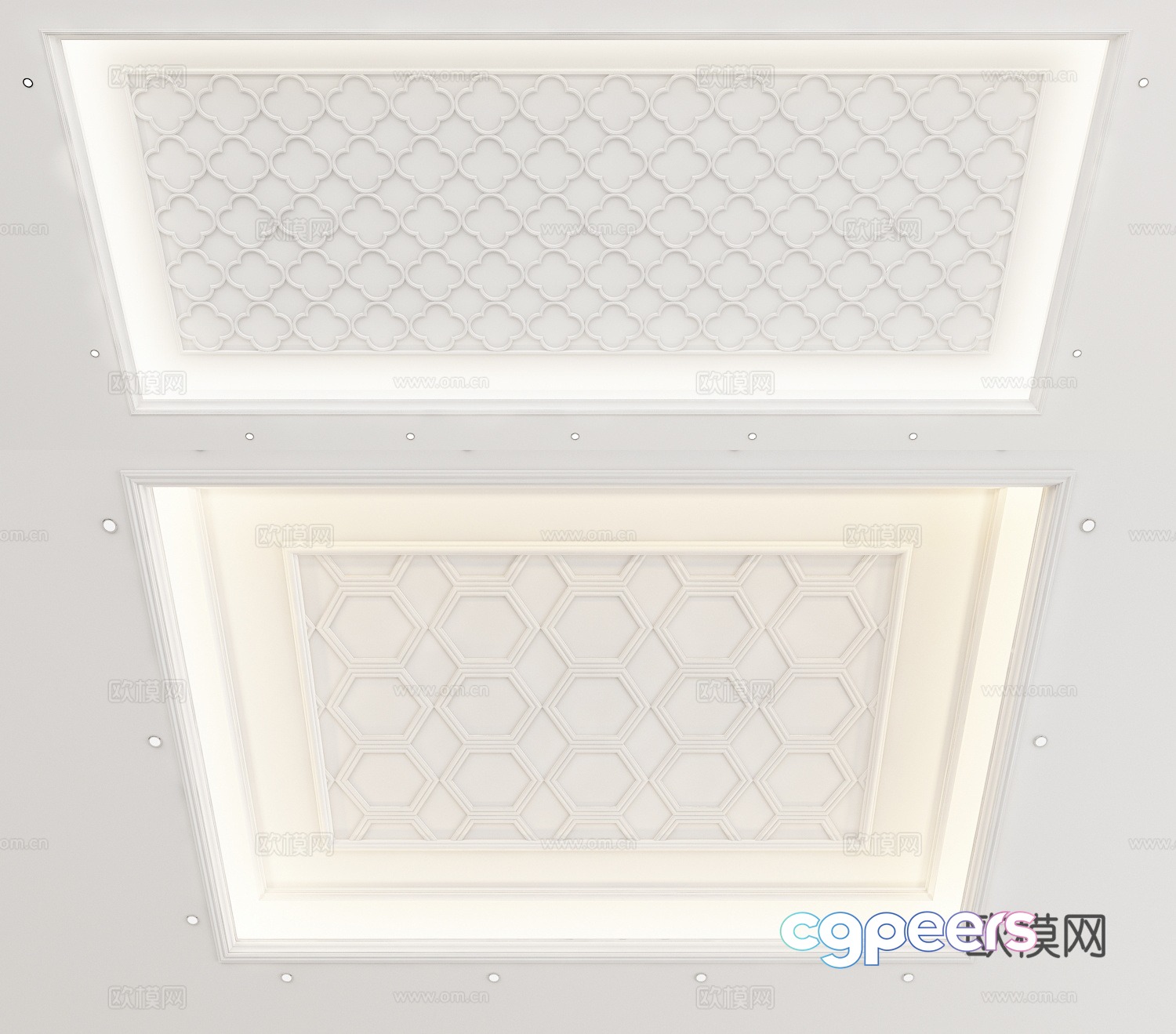 European ceiling geometric pattern ceiling 3d model European ceiling geometric pattern ceiling 3d model