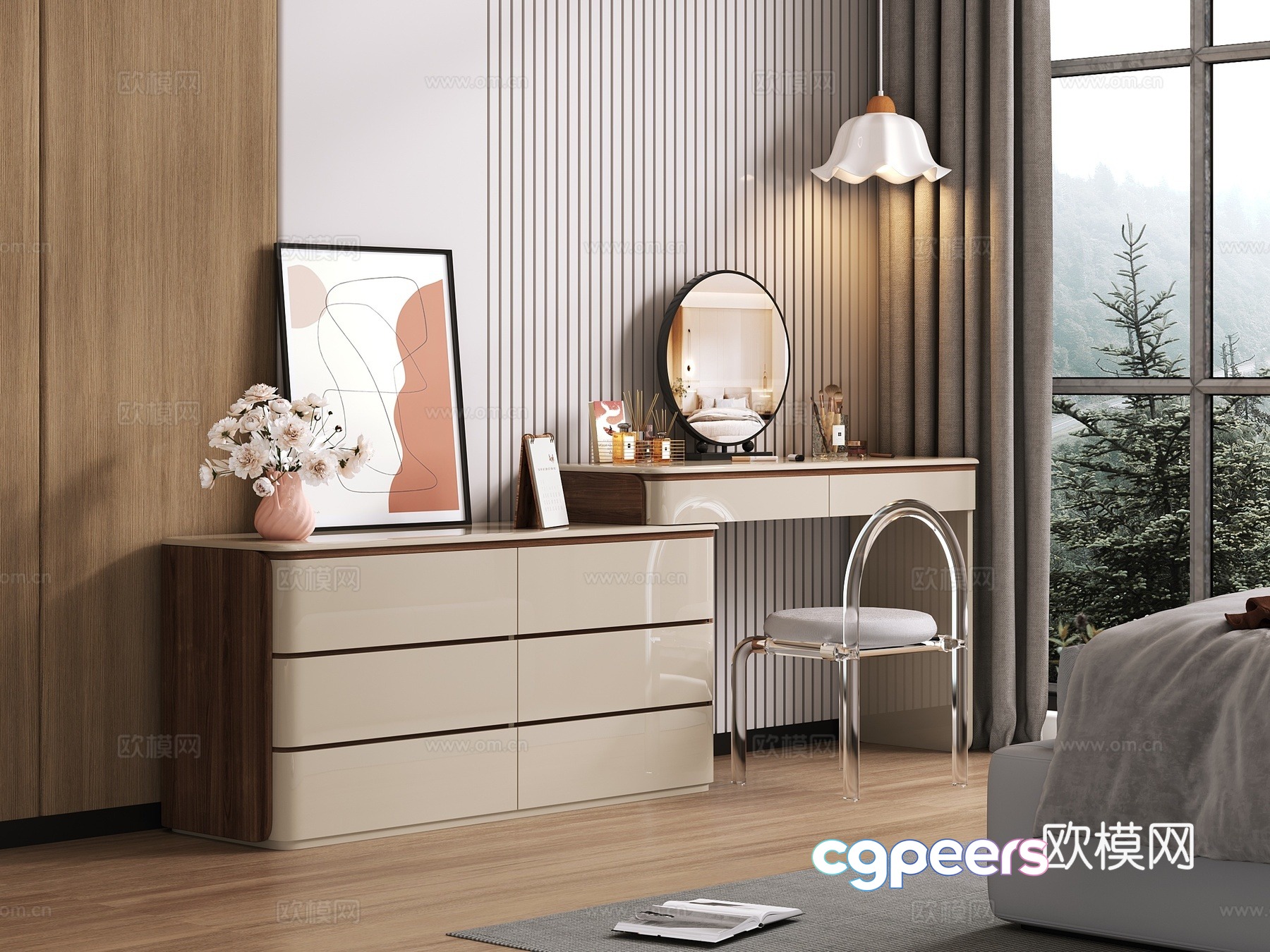 Modern dressing table dressing table 3d model Modern dressing table dressing table 3d model