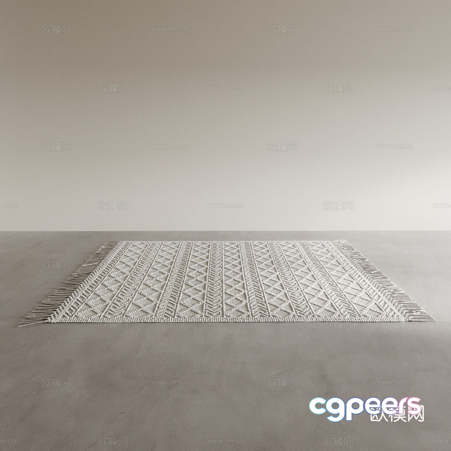 Modern geometric pattern carpet 3d model Modern geometric pattern carpet 3d model