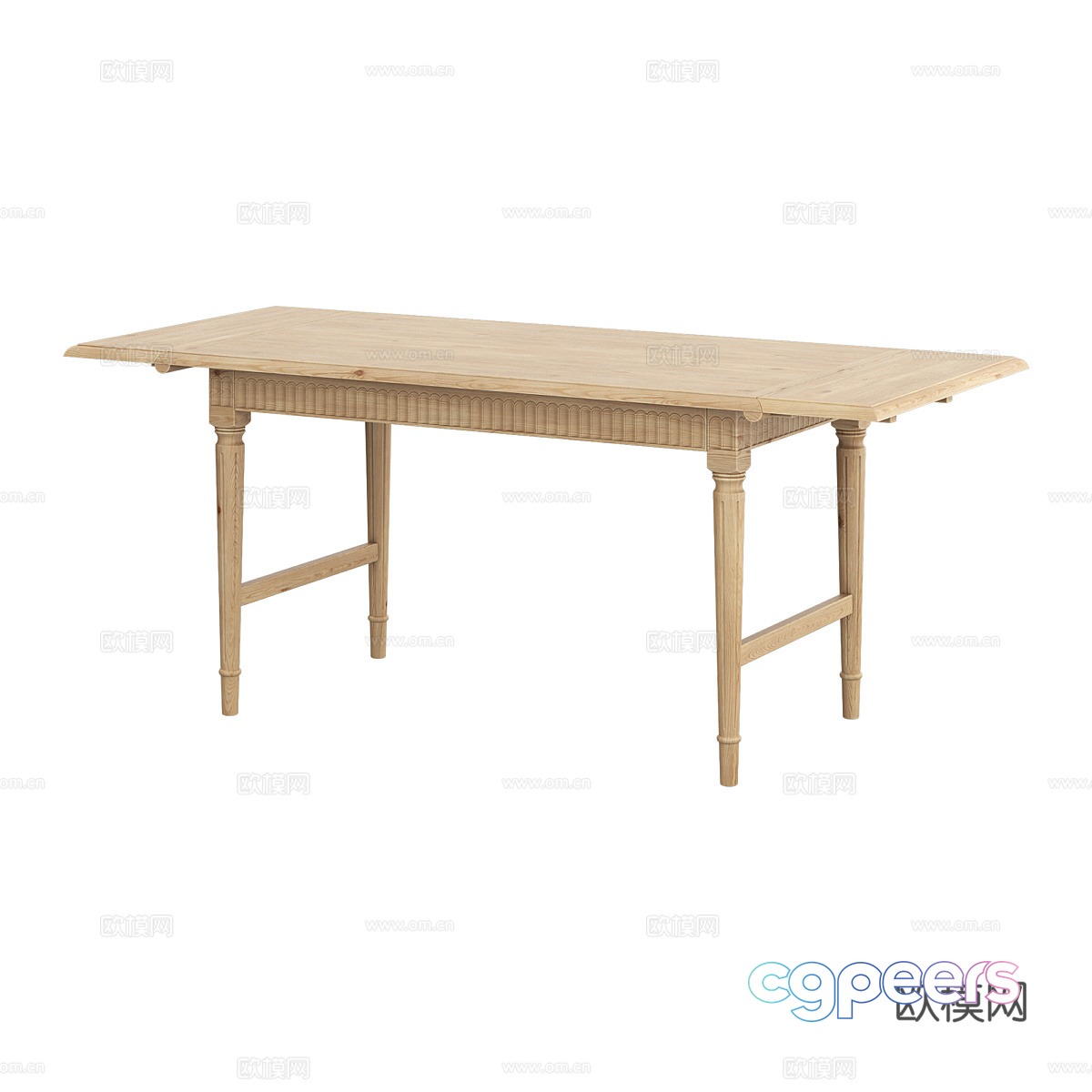 American dining table solid wood dining table 3d model American dining table solid wood dining table 3d model