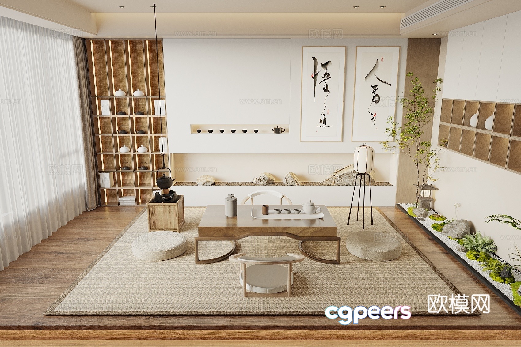 New Chinese tea room 3d model New Chinese tea room 3d model