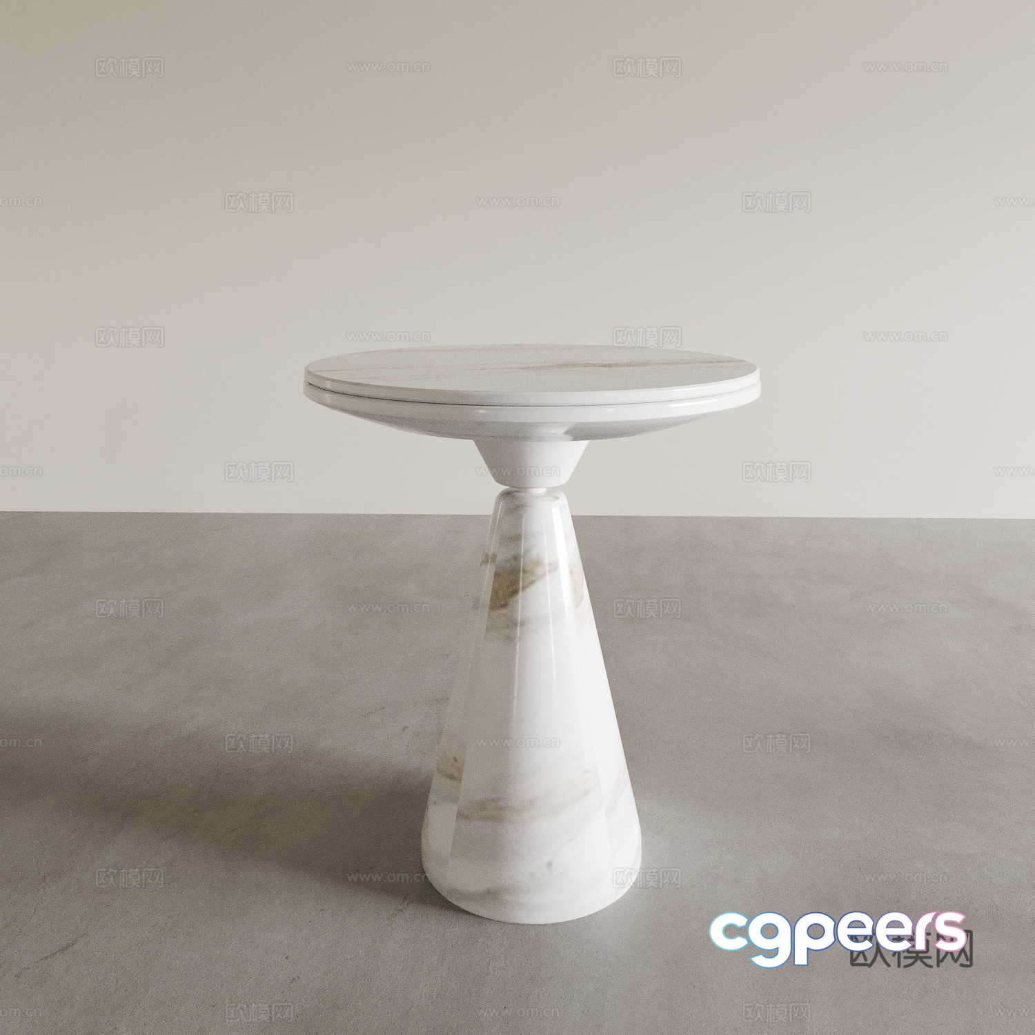 Modern marble corner table round table side table 3D model Modern marble corner table round table side table 3D model