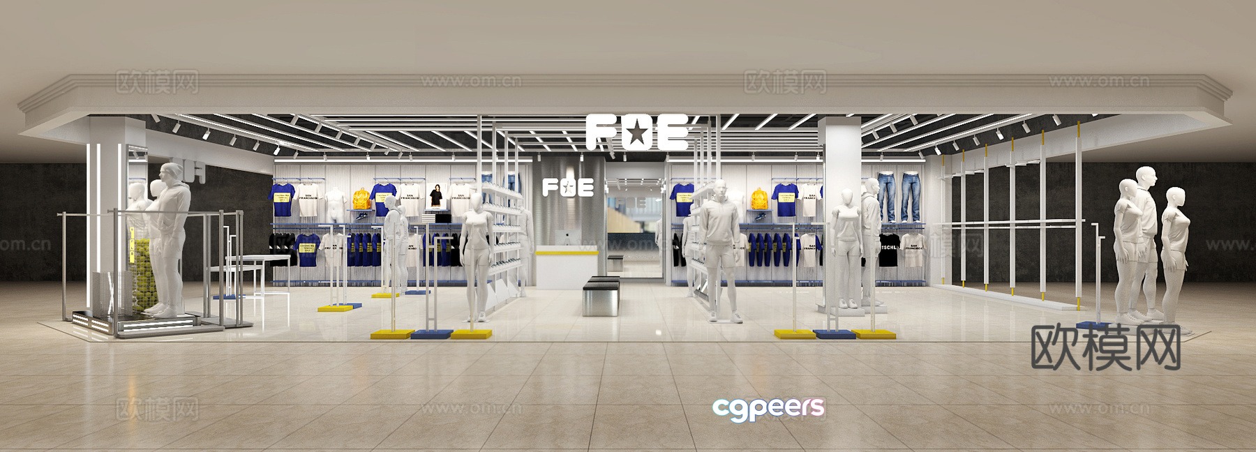 Modern clothing store 3d model Modern clothing store 3d model