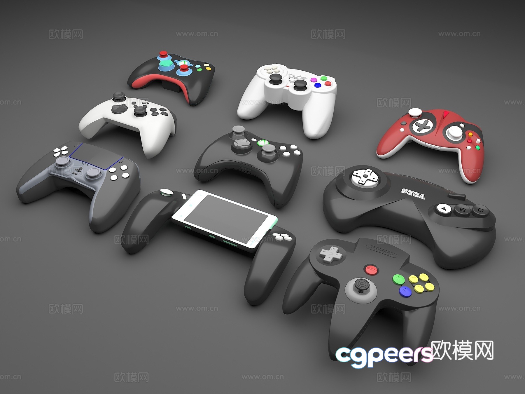 Game Controller Sony Game Controller XBOX Game Controller 3D Model Game Controller Sony Game Controller XBOX Game Controller 3D Model