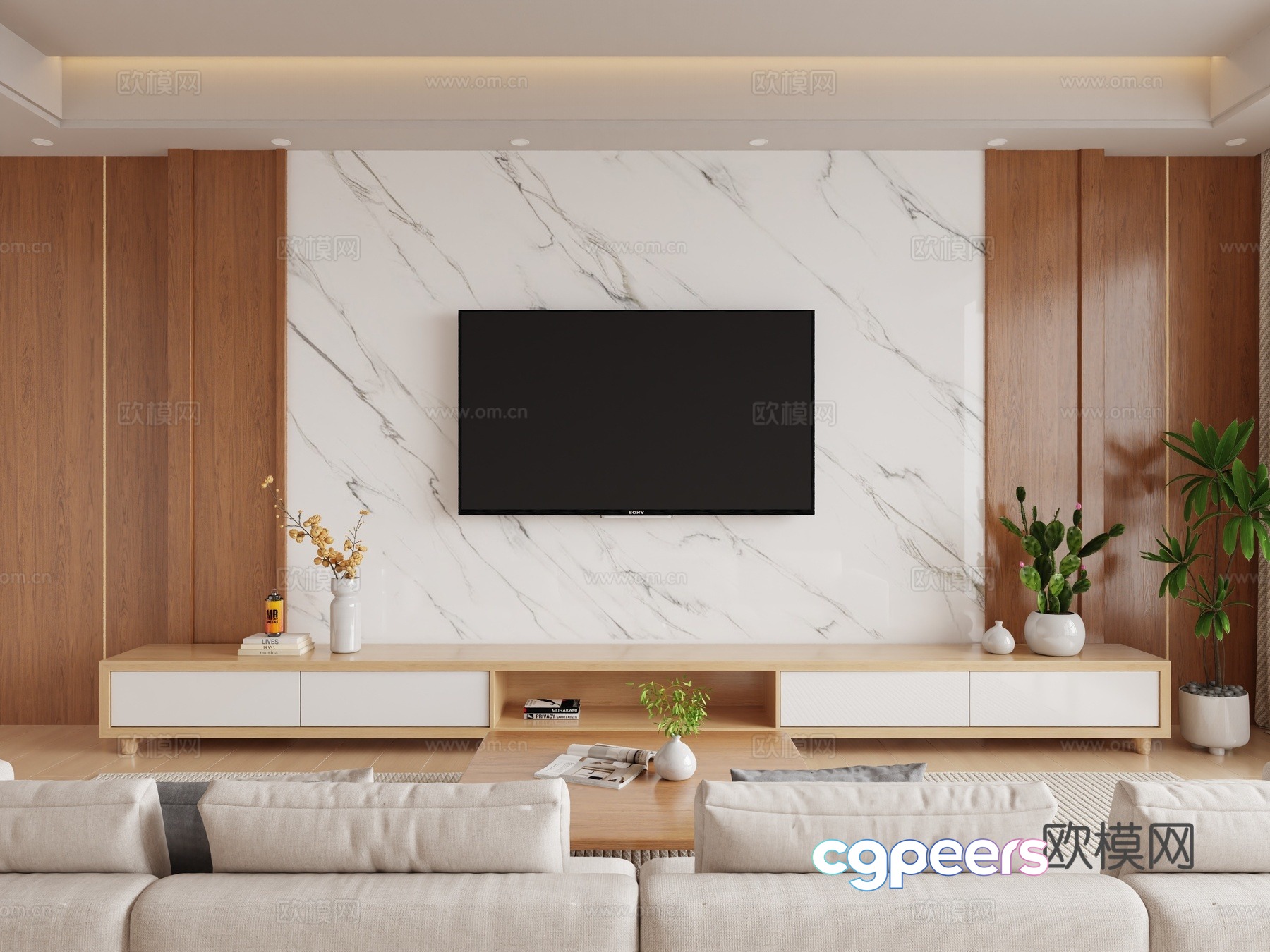 Modern background wall TV background 3d model Modern background wall TV background 3d model