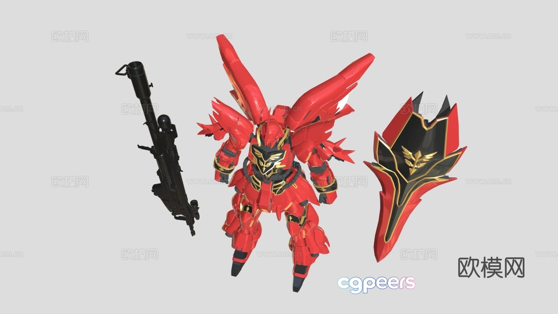 Gundam UC God Gundam figure 3d model Gundam UC God Gundam figure 3d model