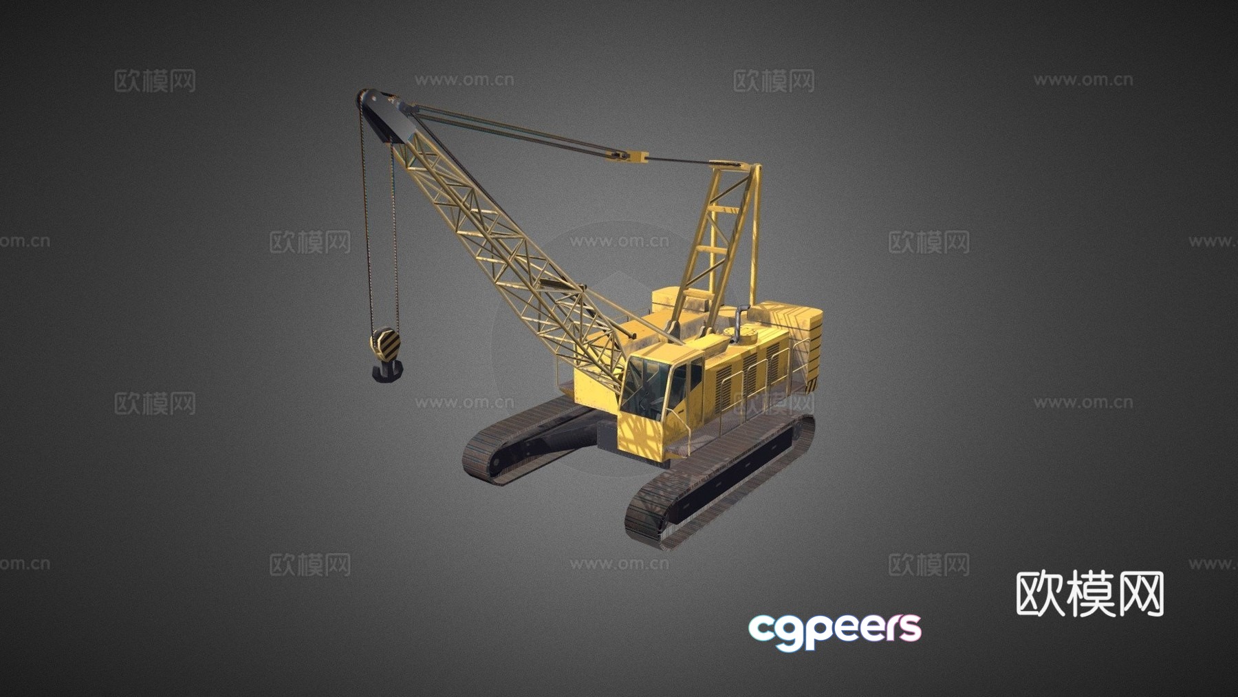 Crawler crane 3d model Crawler crane 3d model