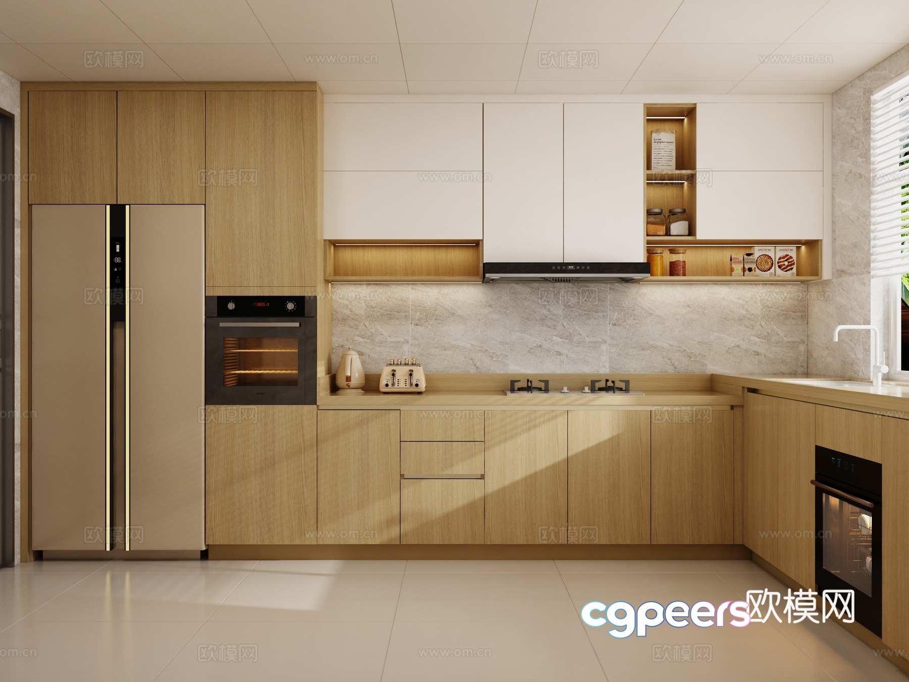 Log style kitchen 3d model Log style kitchen 3d model