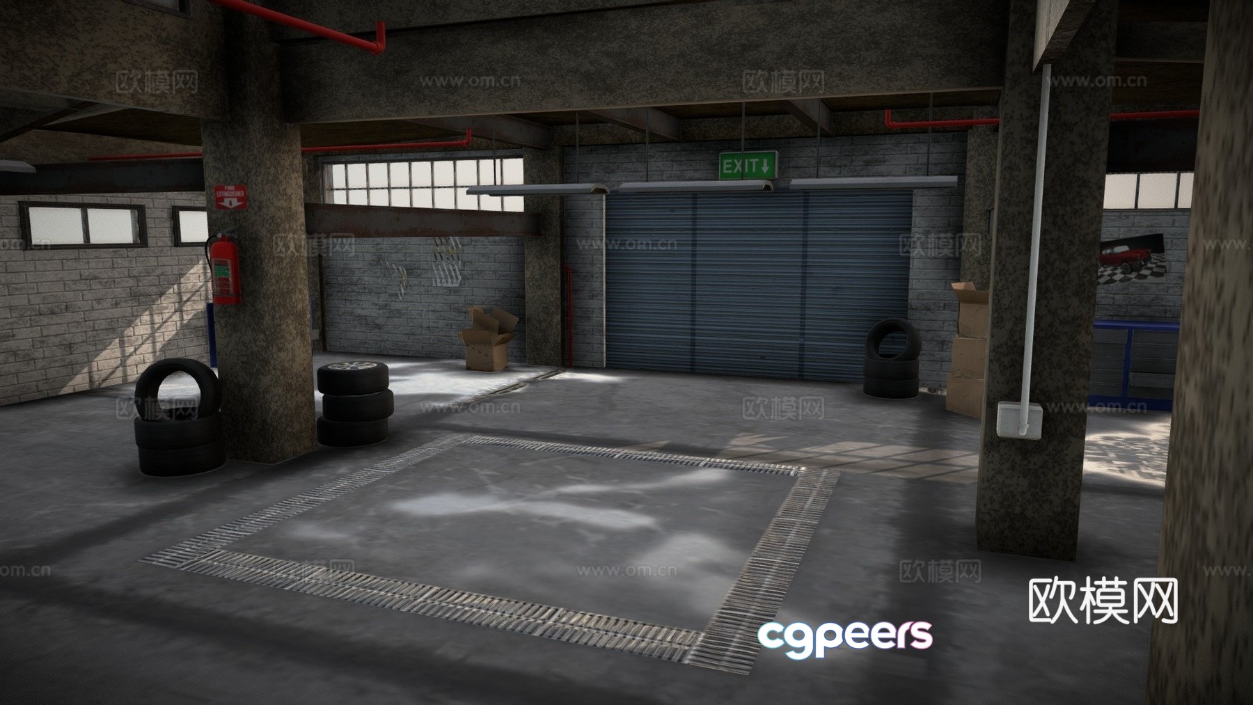 garage warehouse 3d model garage warehouse 3d model