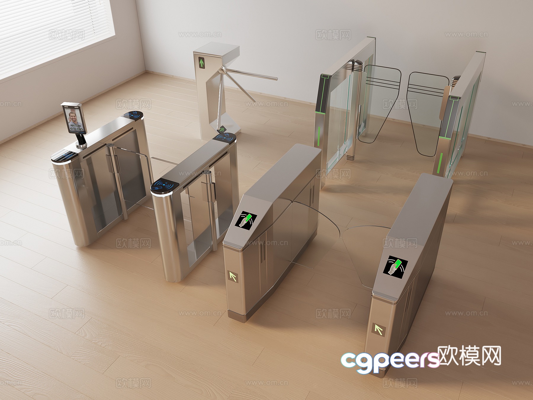 Access control machine gate machine face recognition machine 3D model Access control machine gate machine face recognition machine 3D model