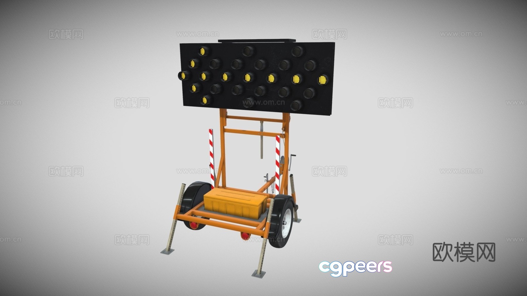 Traffic arrow sign board 3d model Traffic arrow sign board 3d model