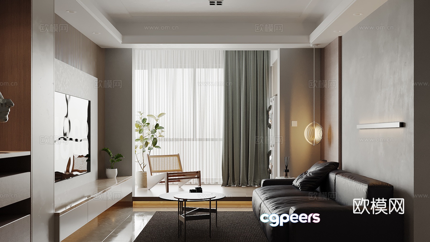 Modern living room 3d model Modern living room 3d model