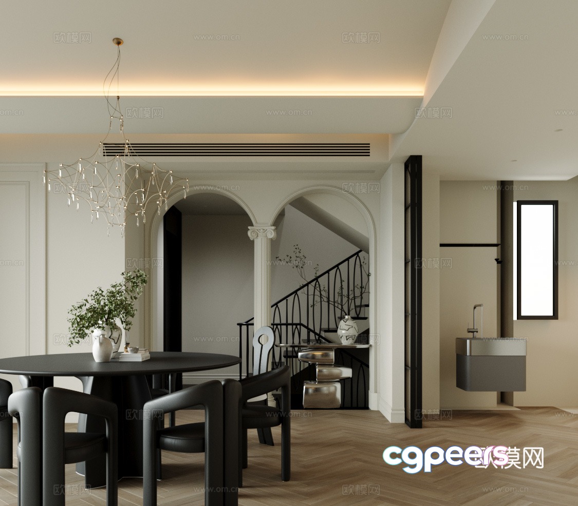 Modern restaurant 3d model Modern restaurant 3d model