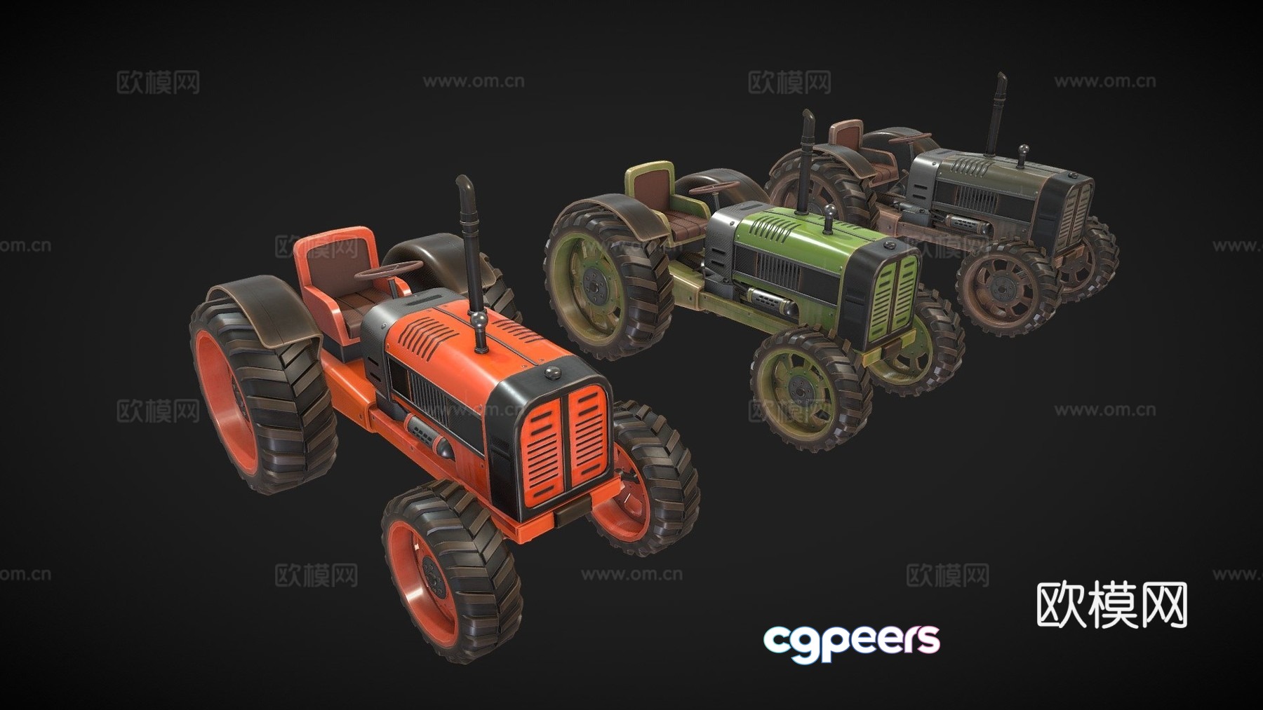 tractor agricultural vehicle engineering vehicle 3d model tractor agricultural vehicle engineering vehicle 3d model