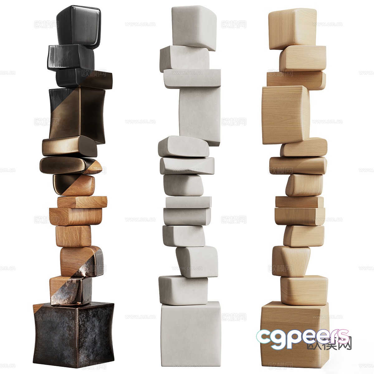 Abstract sculpture wood carving art ornament 3d model Abstract sculpture wood carving art ornament 3d model