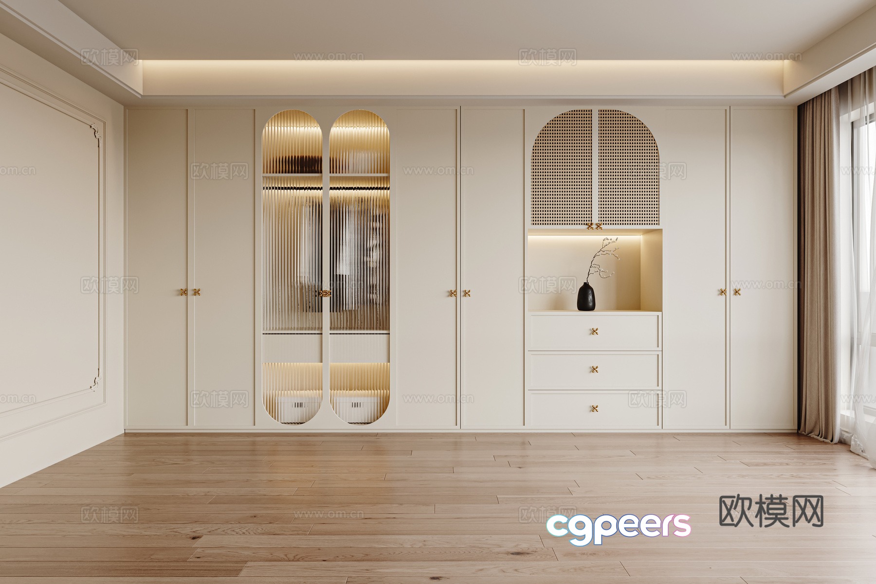 French wardrobe 3D model French wardrobe 3D model