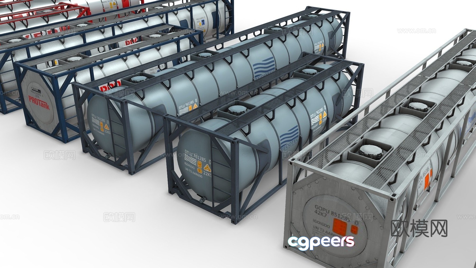 Industrial equipment tank container 3d model Industrial equipment tank container 3d model