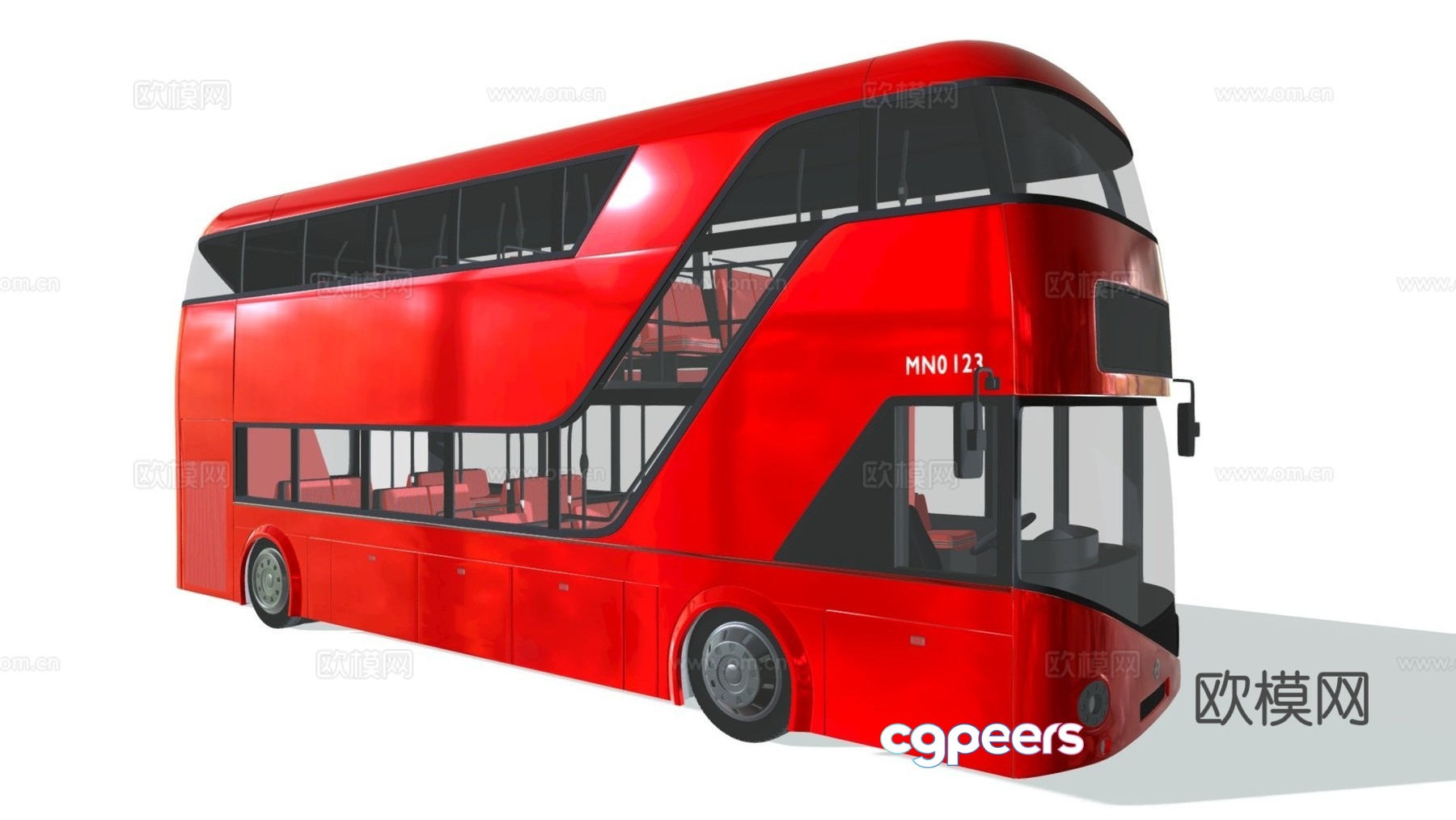 London double decker bus 3d model London double decker bus 3d model