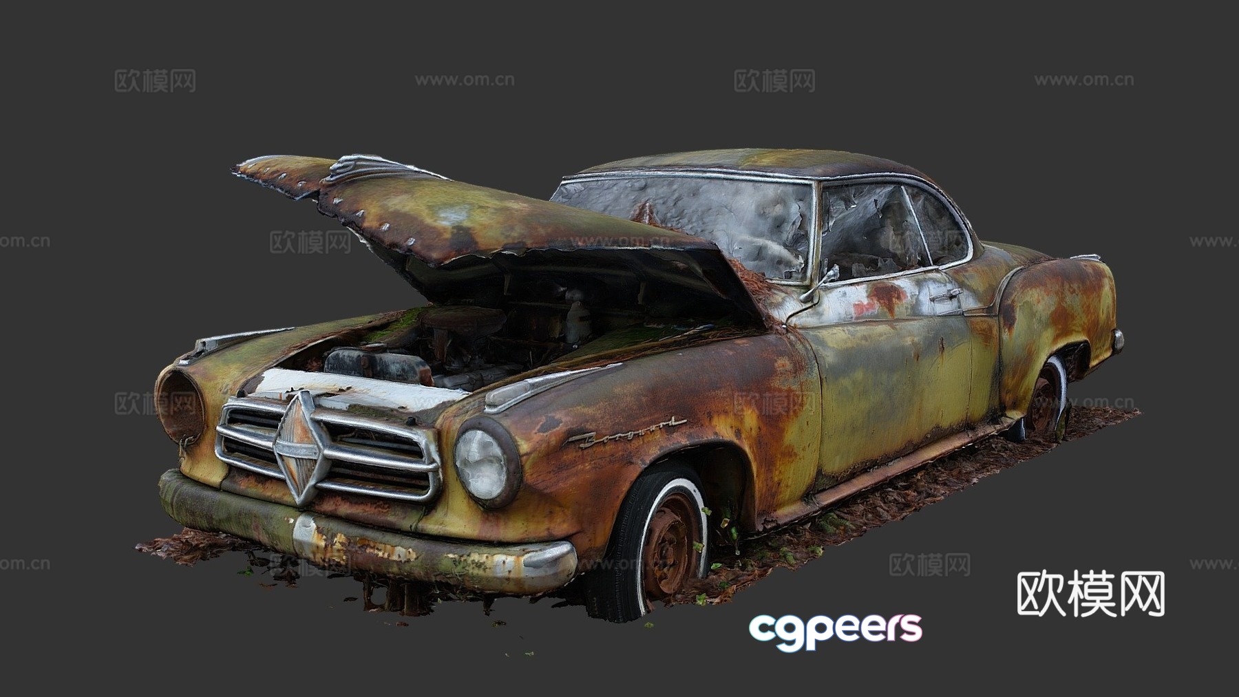 scrap car sedan 3d model scrap car sedan 3d model