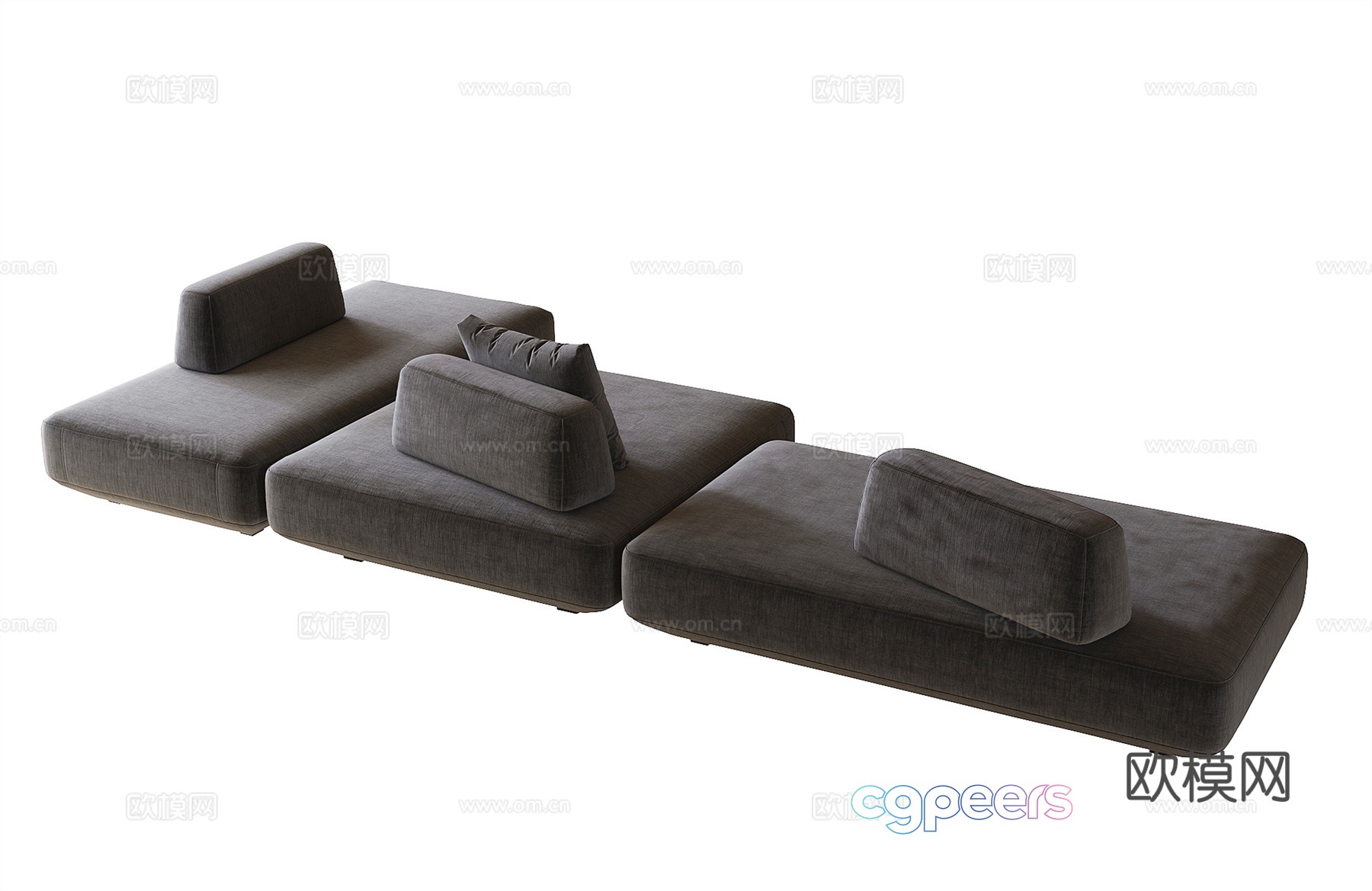 Modern multi-seater sofa 3d model Modern multi-seater sofa 3d model