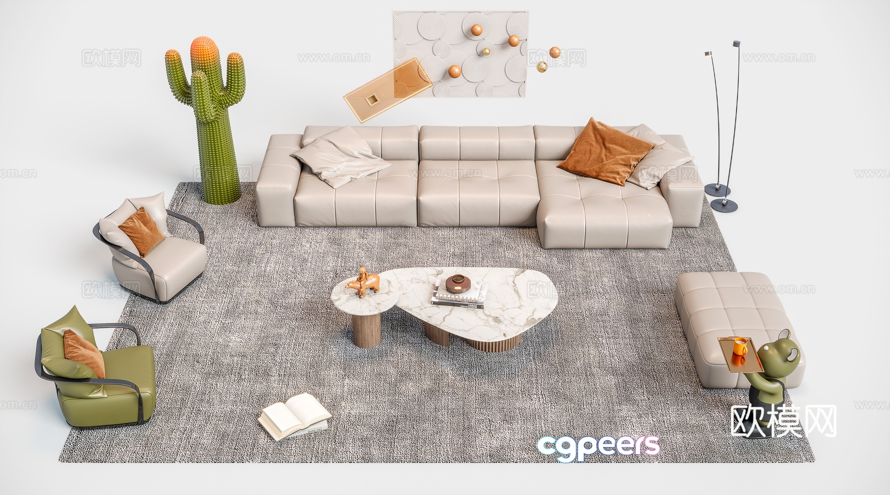 Modern modular sofa corner sofa 3d model Modern modular sofa corner sofa 3d model