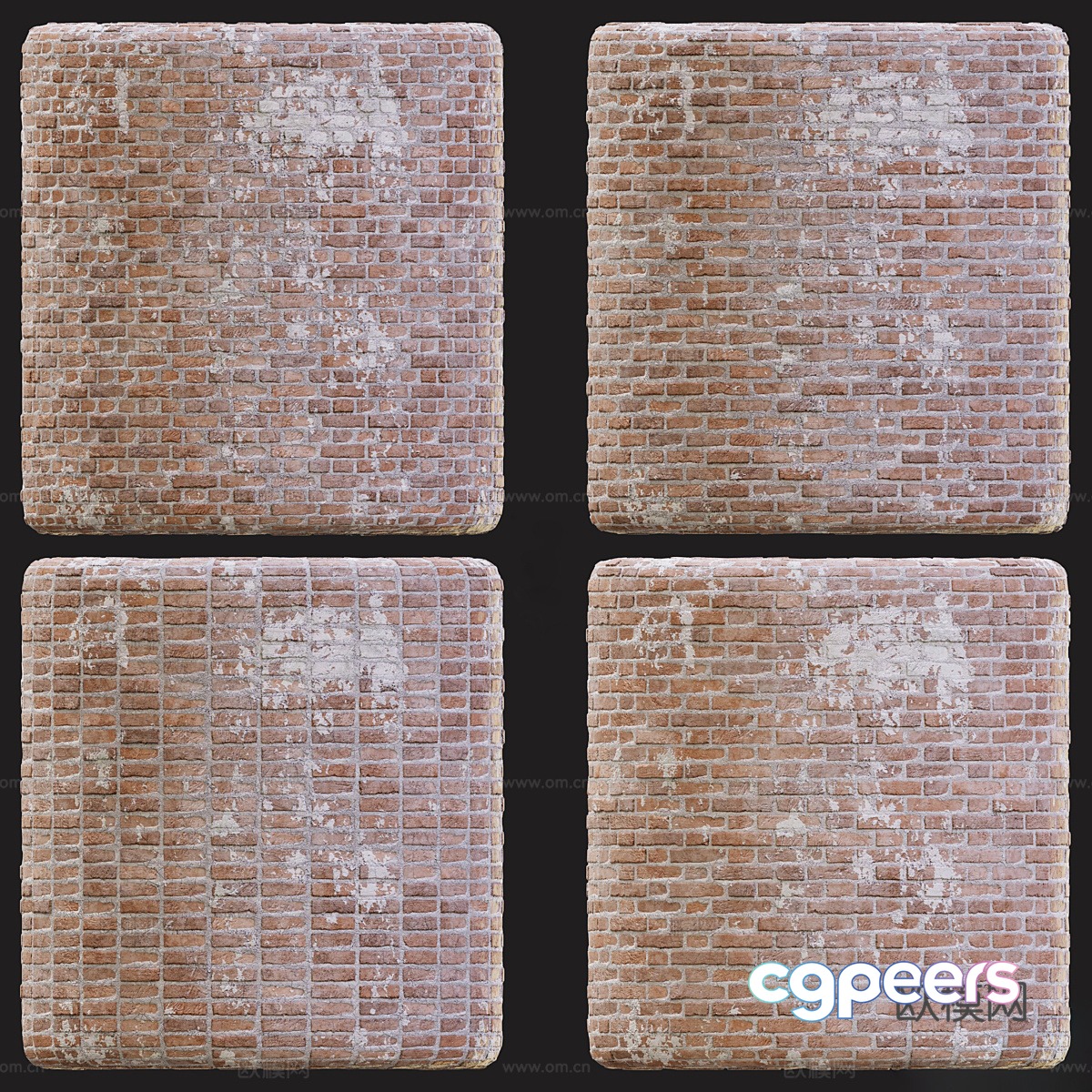 Red brick wall outdoor brick wall 3d model Red brick wall outdoor brick wall 3d model