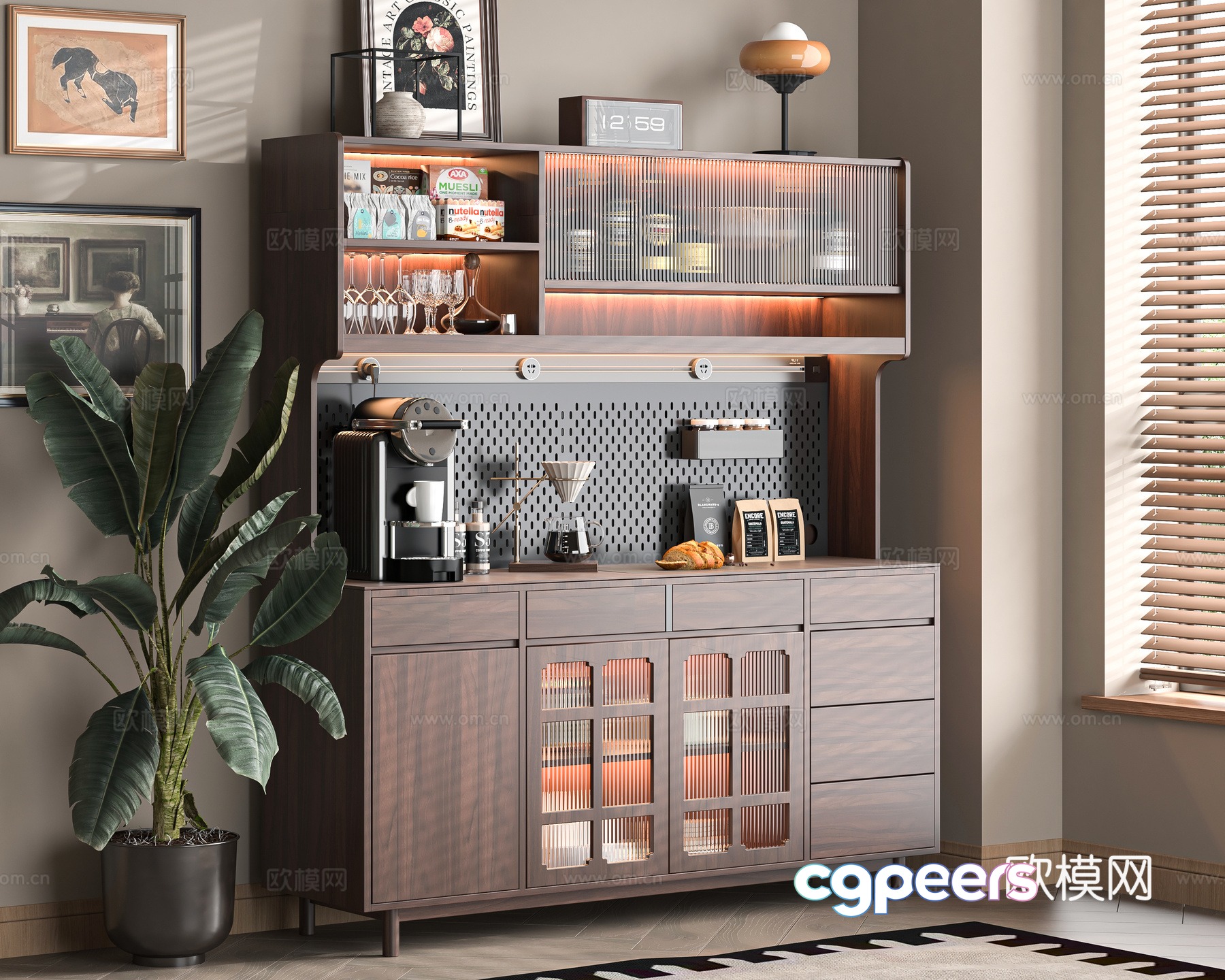 Medieval style sideboard 3d model Medieval style sideboard 3d model