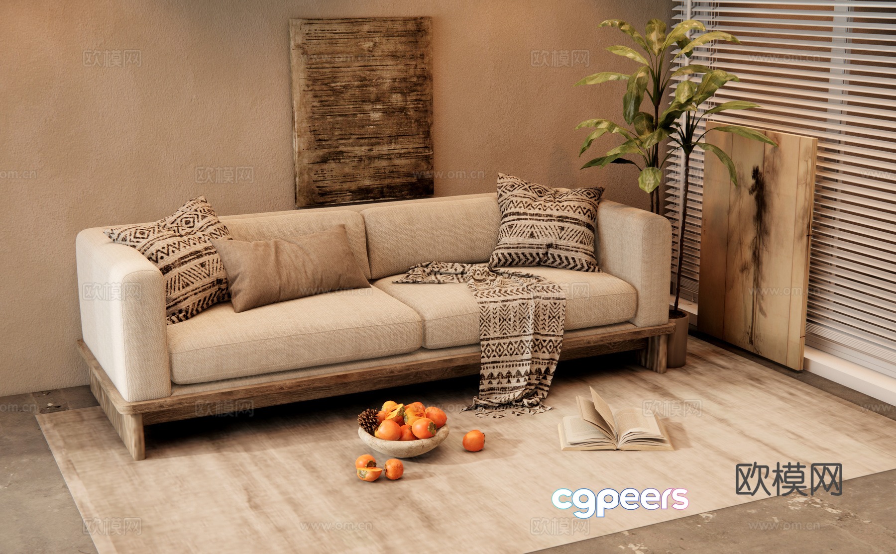 Wasabi Double Sofa 3D Model Wasabi Double Sofa 3D Model