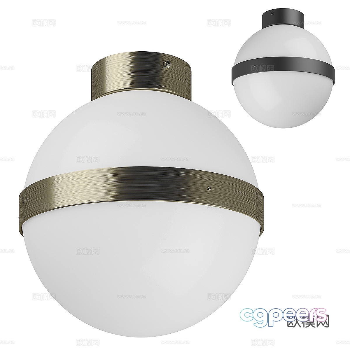 Spherical ceiling light 3D model Spherical ceiling light 3D model