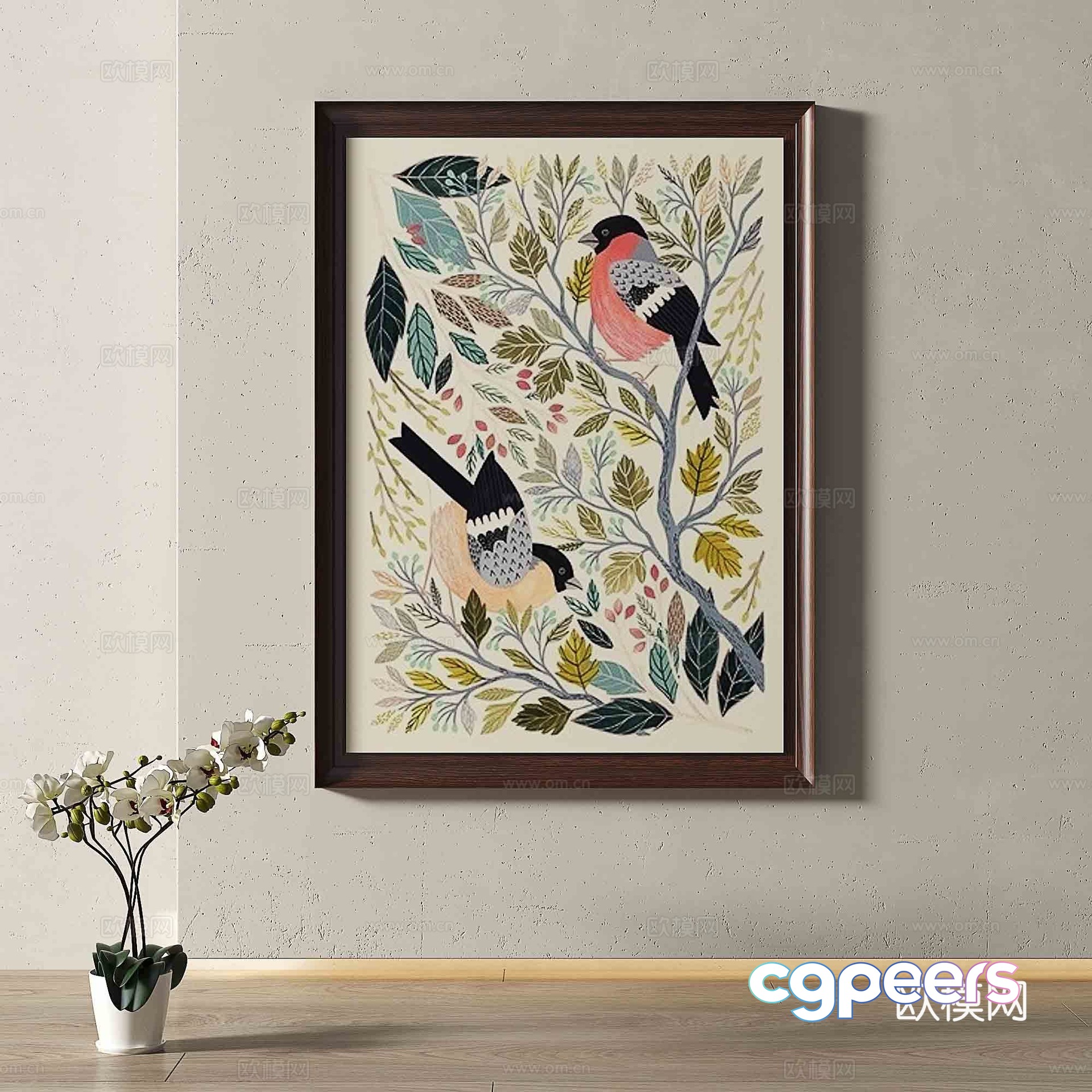 Retro hanging paintings decorative paintings 3d model Retro hanging paintings decorative paintings 3d model
