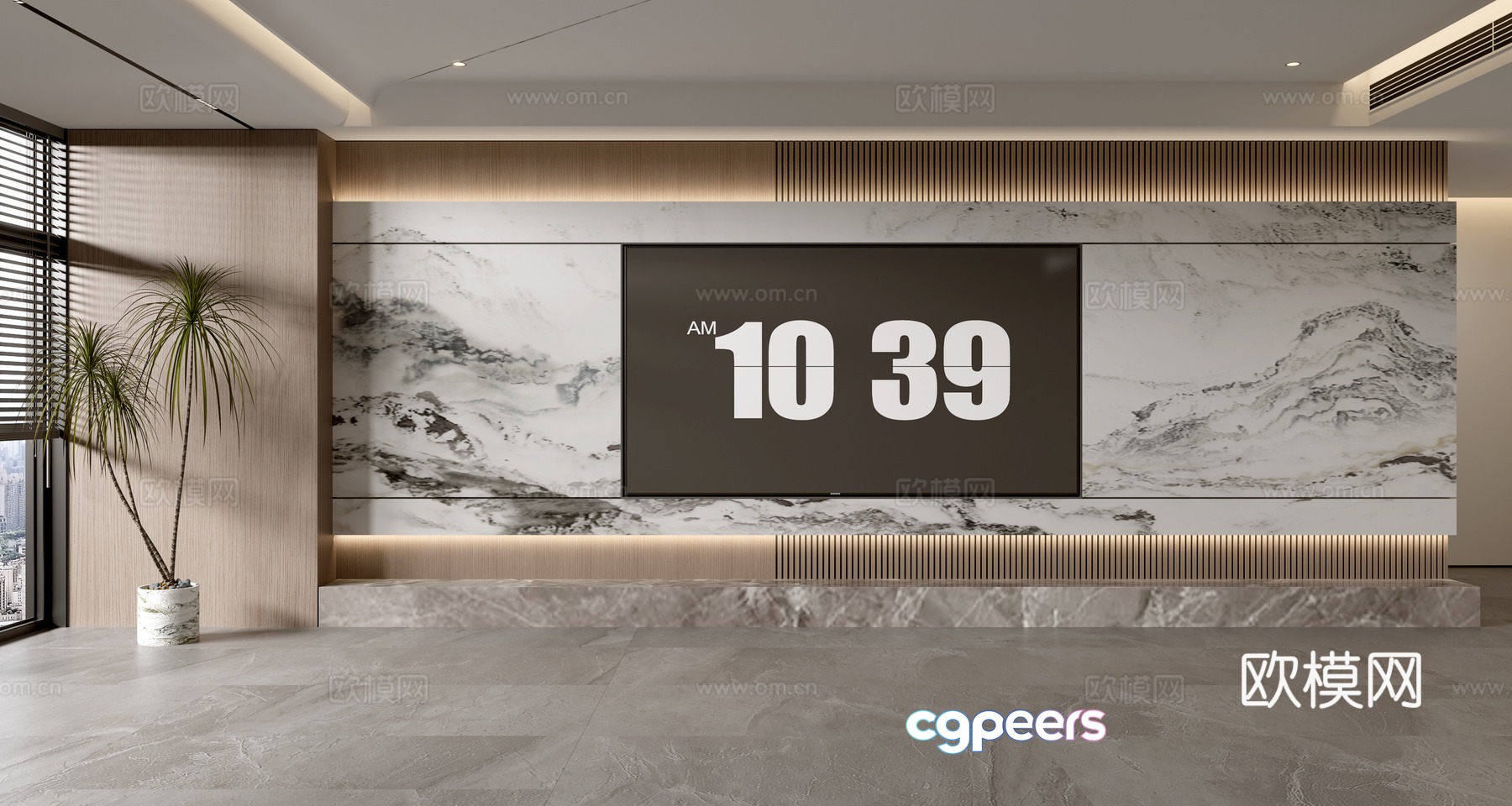 Modern TV background wall 3d model Modern TV background wall 3d model
