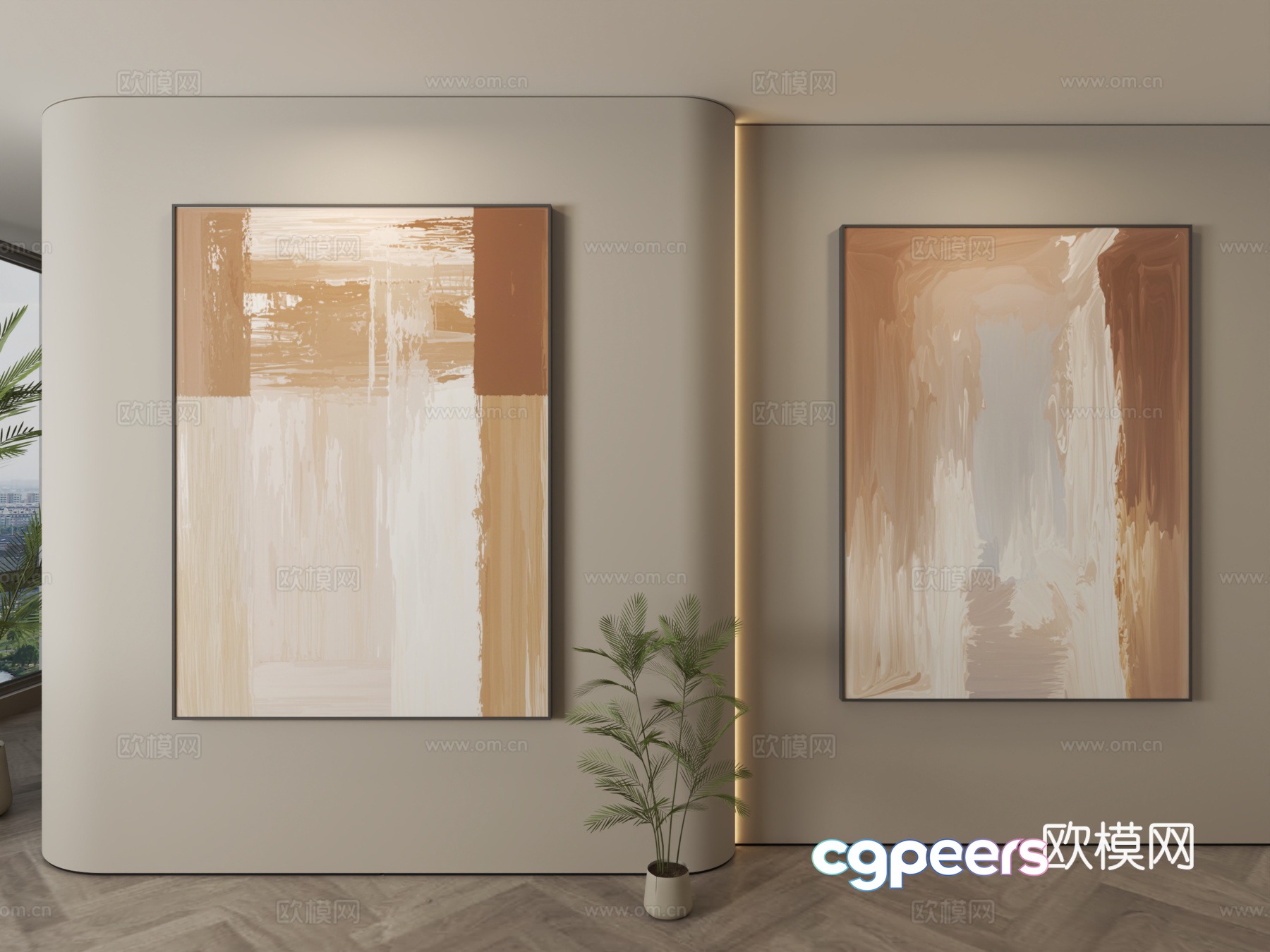 Modern decorative paintings Simple hanging paintings 3D model Modern decorative paintings Simple hanging paintings 3D model