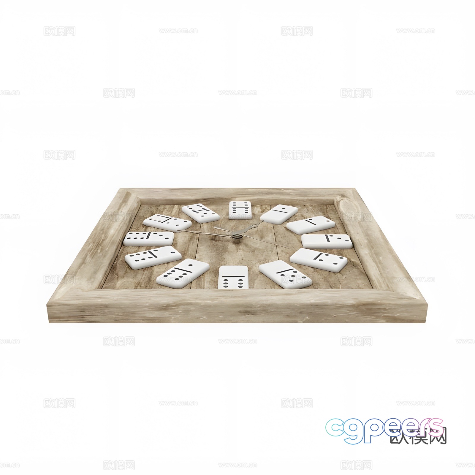 Domino Wall Clock 3D Model Domino Wall Clock 3D Model