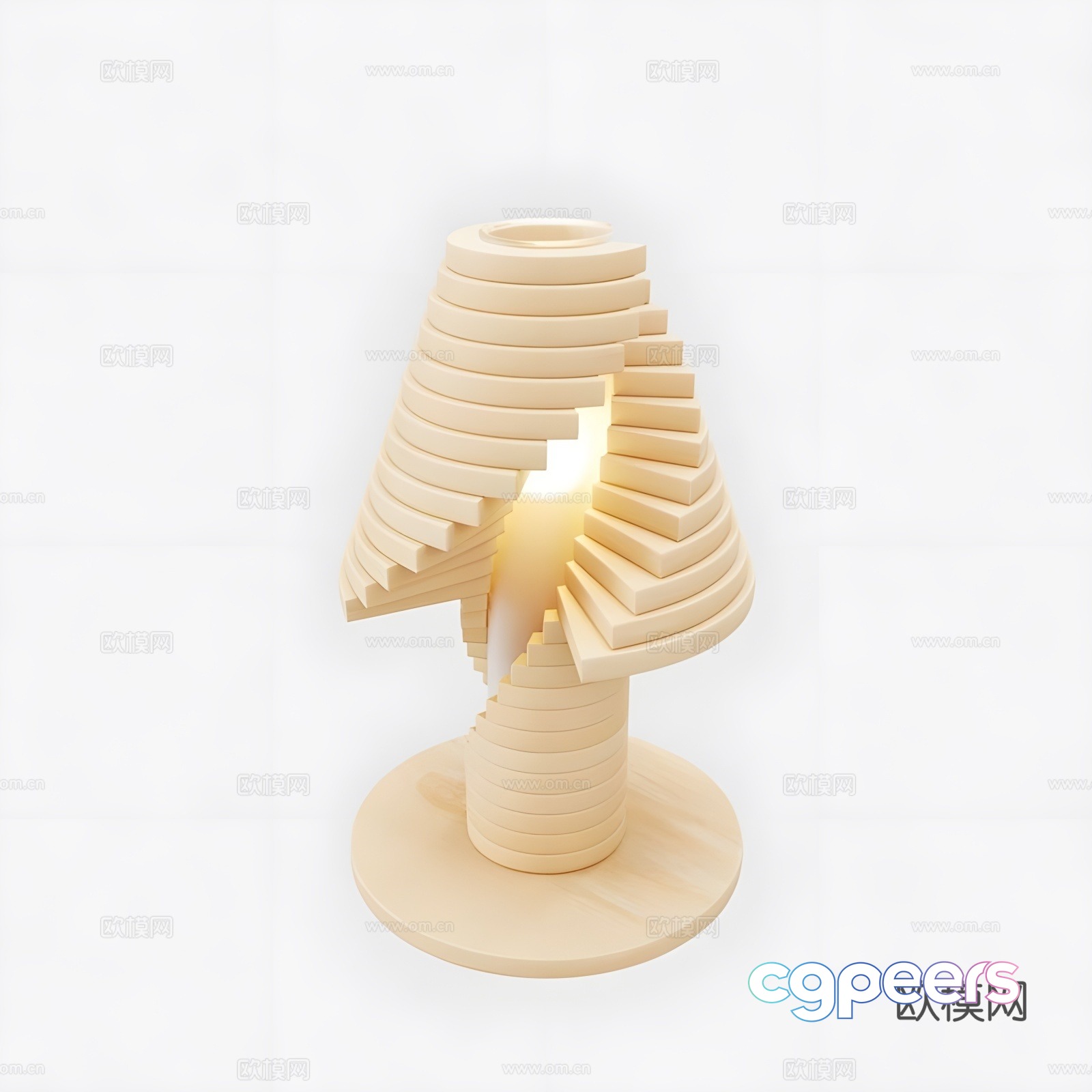 Creative wooden desk lamp 3d model Creative wooden desk lamp 3d model