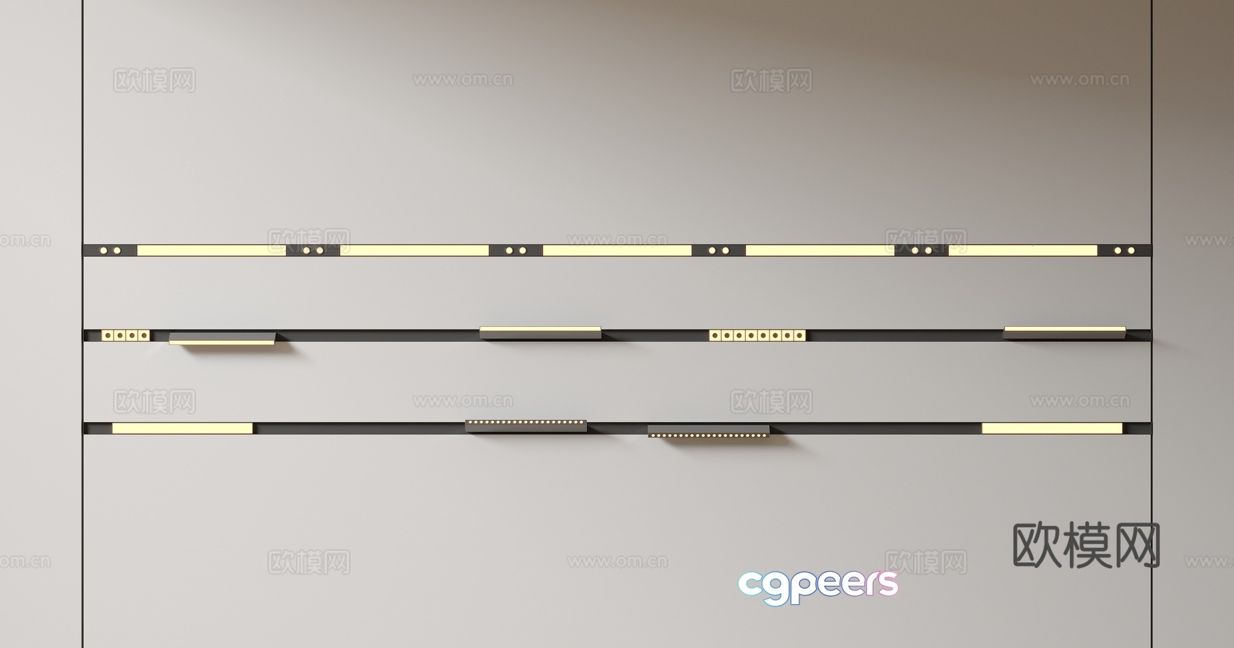 Modern downlight spotlight magnetic track spotlight surface-mounted steering spotlight linear lamp 3D model Modern downlight spotlight magnetic track spotlight surface-mounted steering spotlight linear lamp 3D model