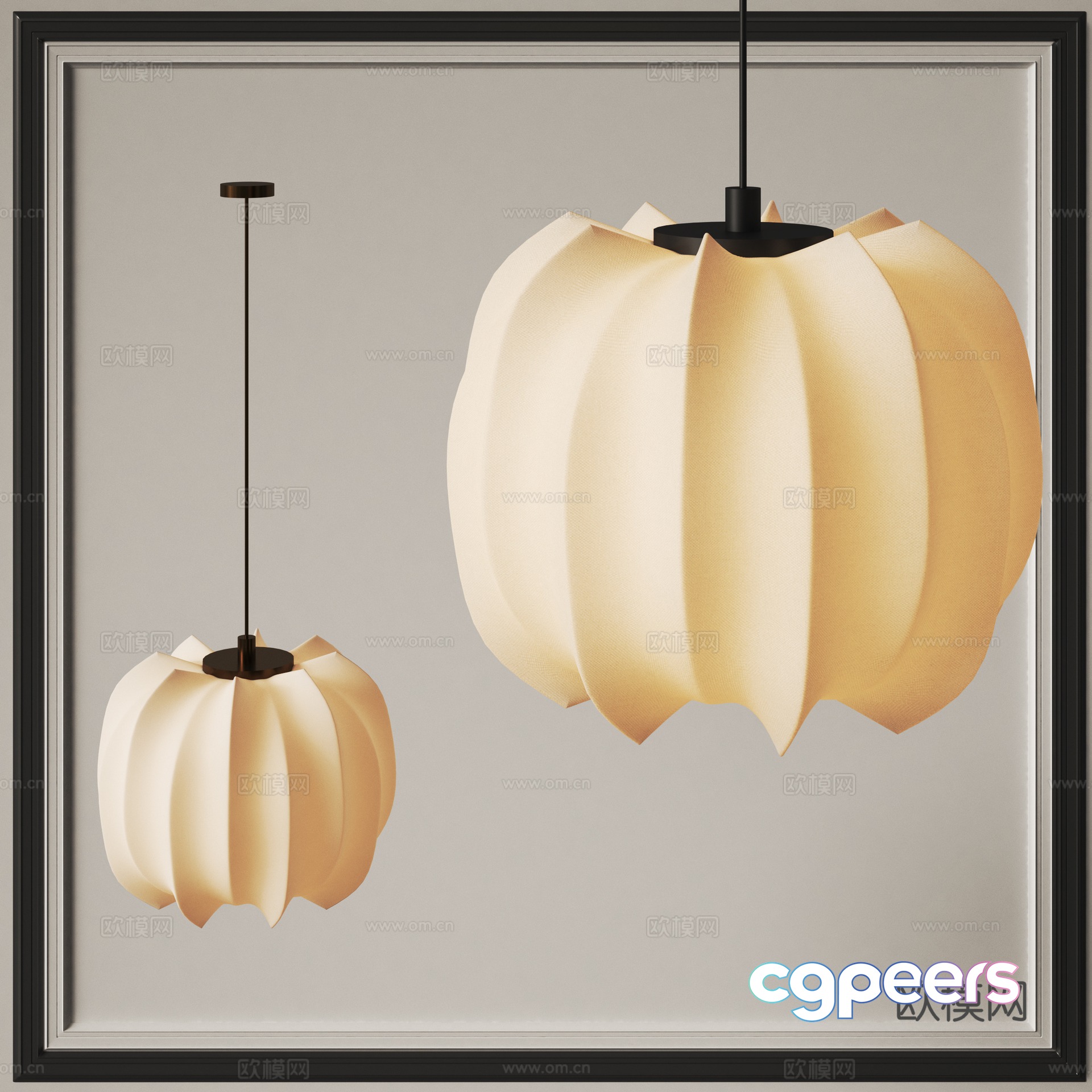 Wasabi Lantern Chandelier 3d Model Wasabi Lantern Chandelier 3d Model