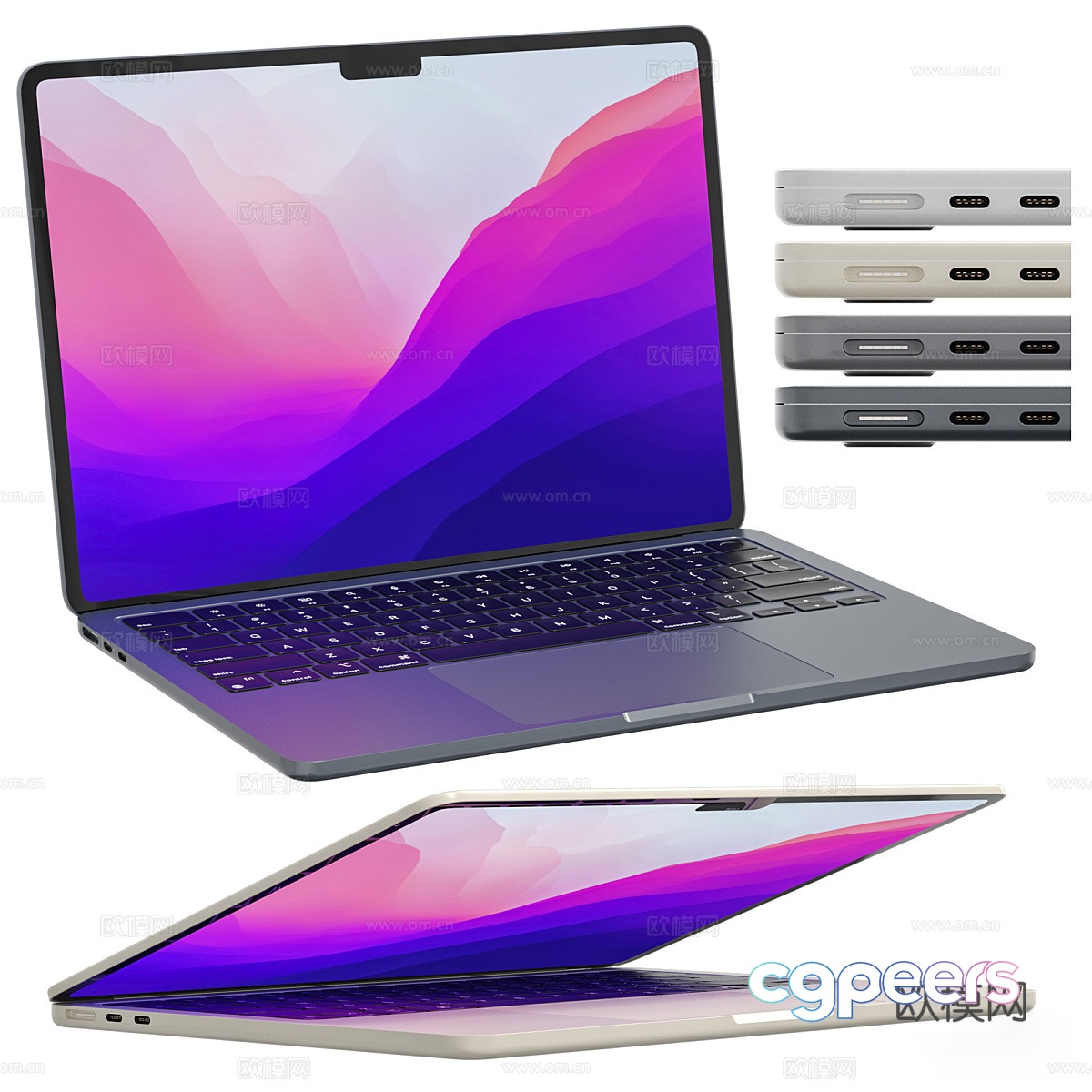 3D model of laptop computer 3D model of laptop computer