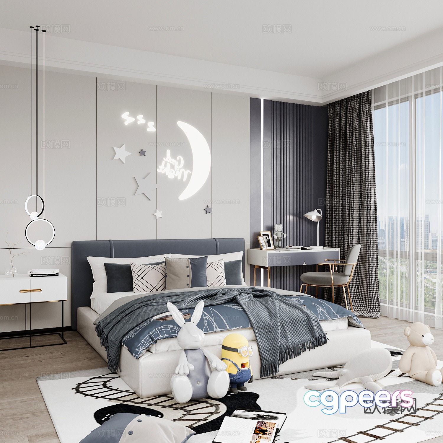 Modern children’s room boy’s room 3d model Modern children’s room boy’s room 3d model