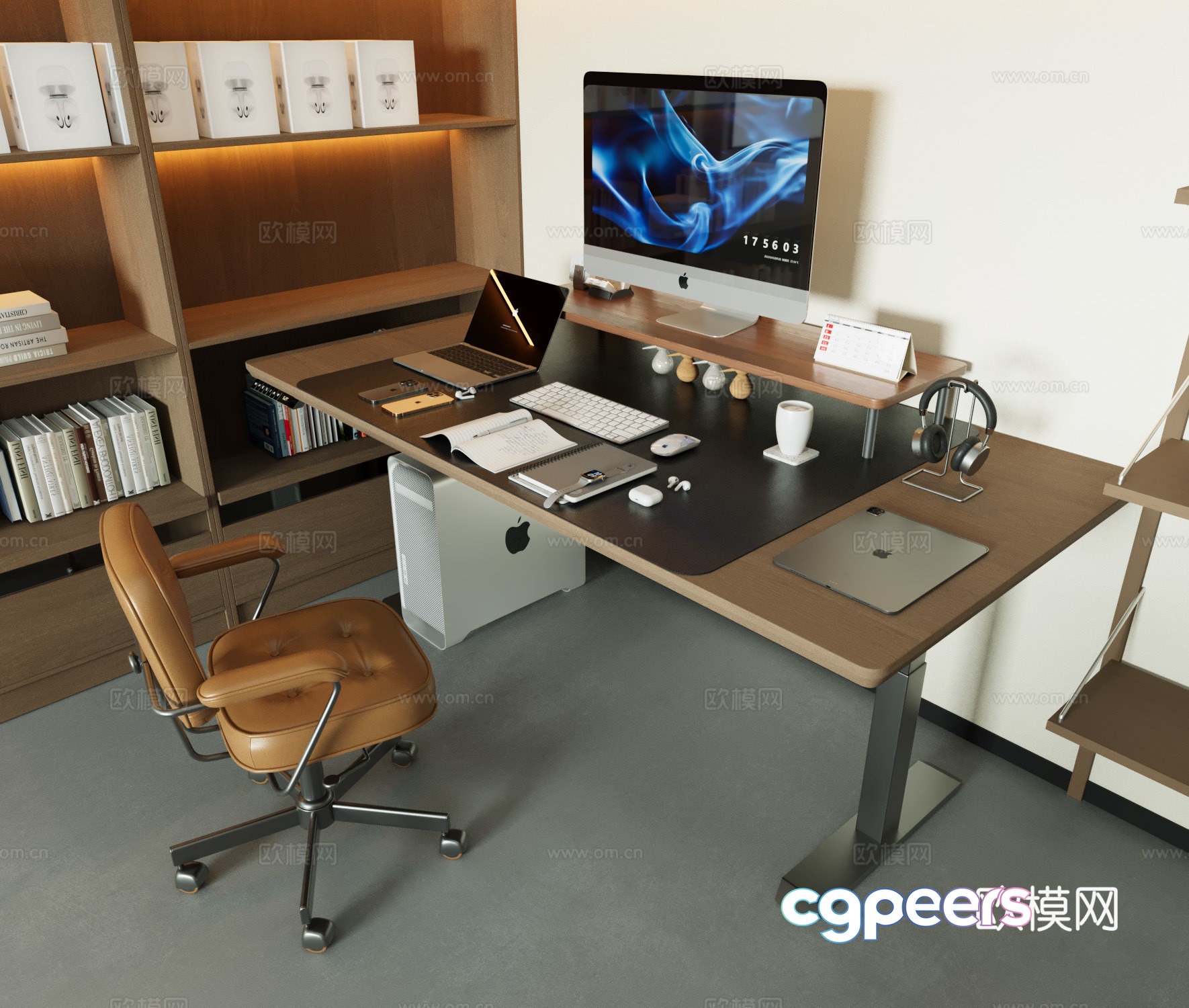 Modern desk and chair 3d model Modern desk and chair 3d model