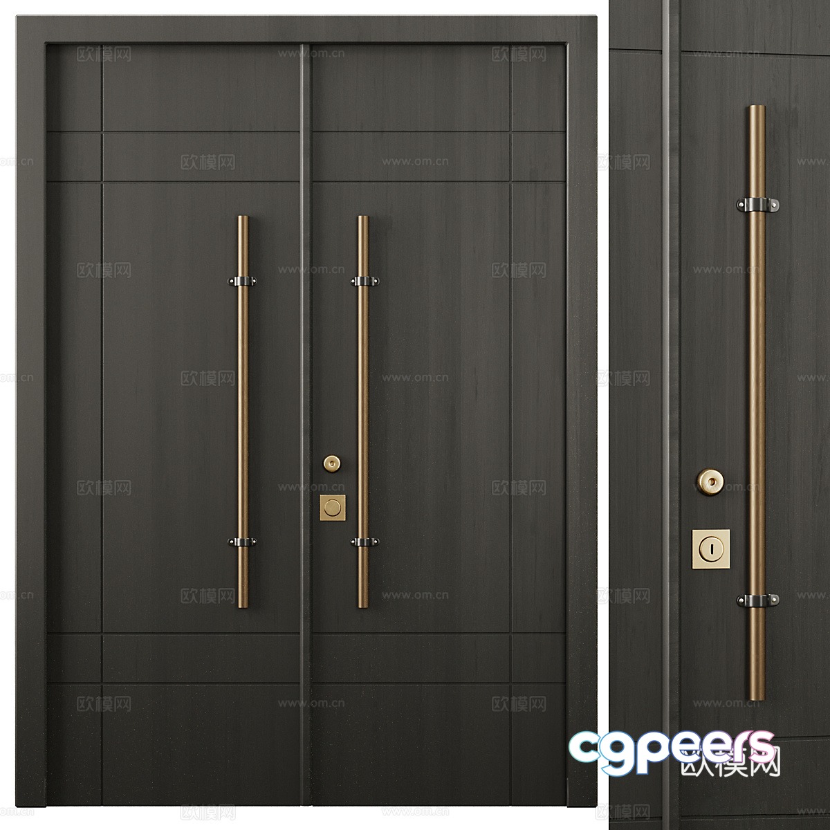 Double-opening door Swing door 3D model Double-opening door Swing door 3D model