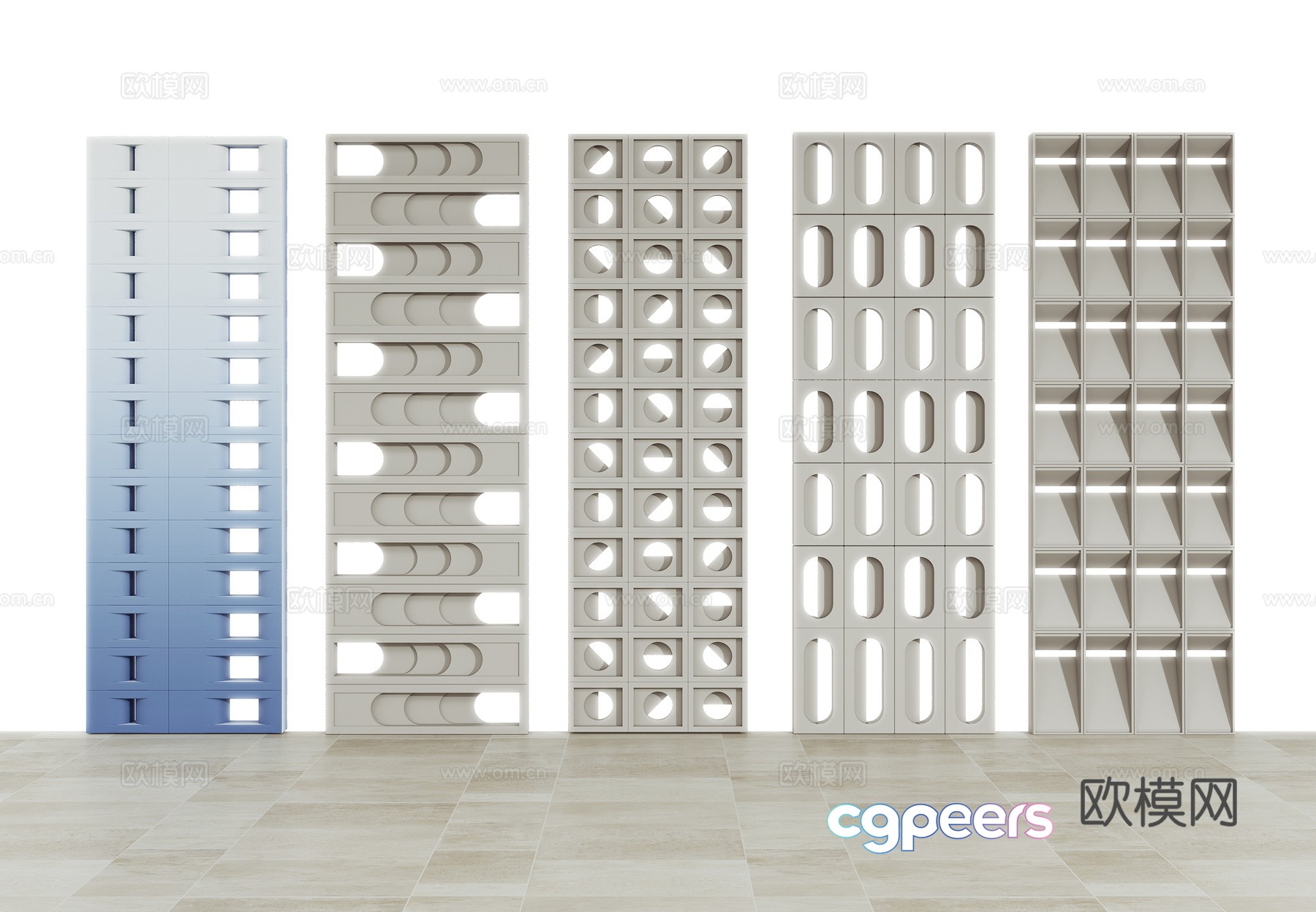 Modern hollow cement brick partition Hollow brick foam brick grating brick wall 3d model Modern hollow cement brick partition Hollow brick foam brick grating brick wall 3d model