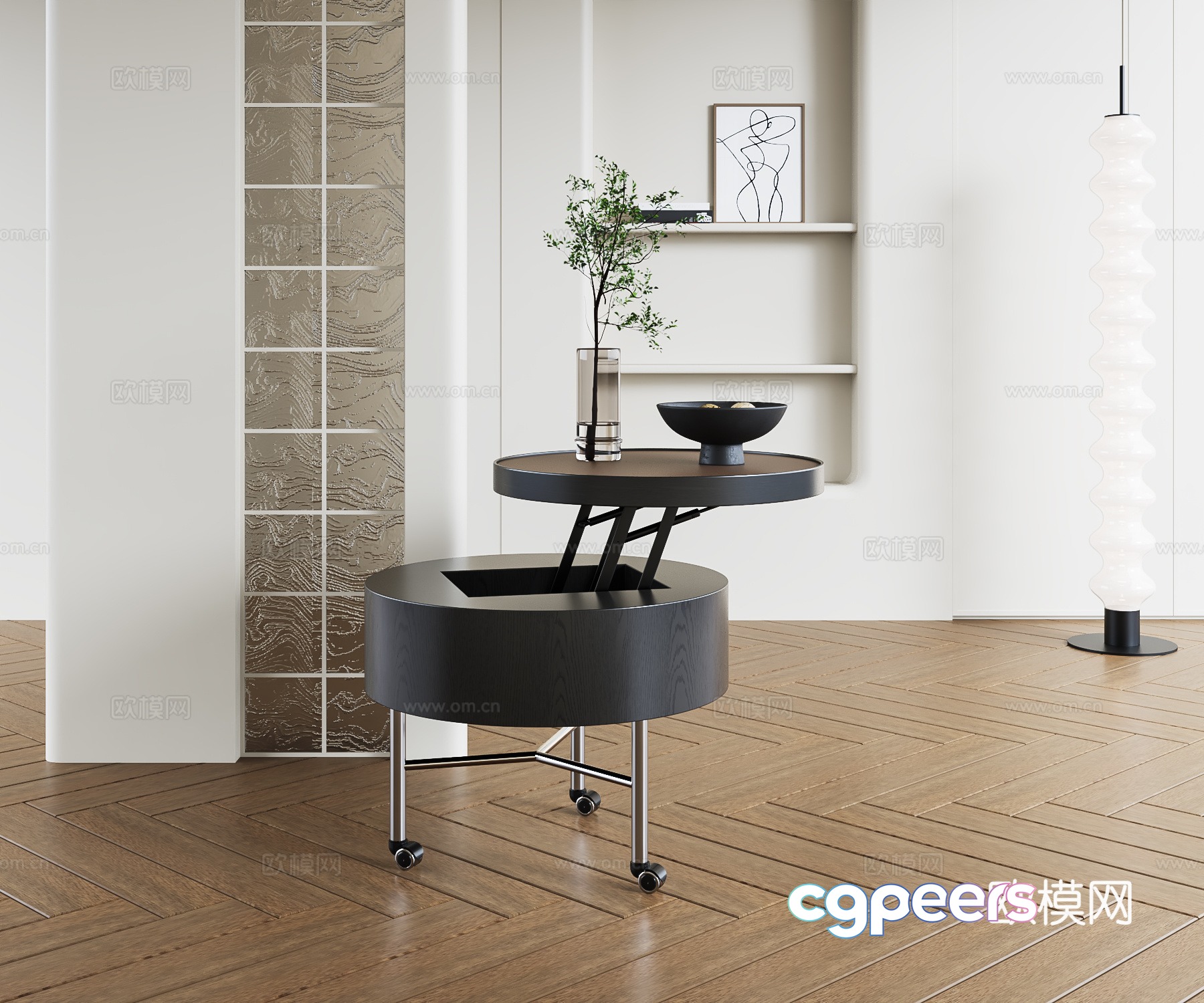 Modern side table 3D model Modern side table 3D model