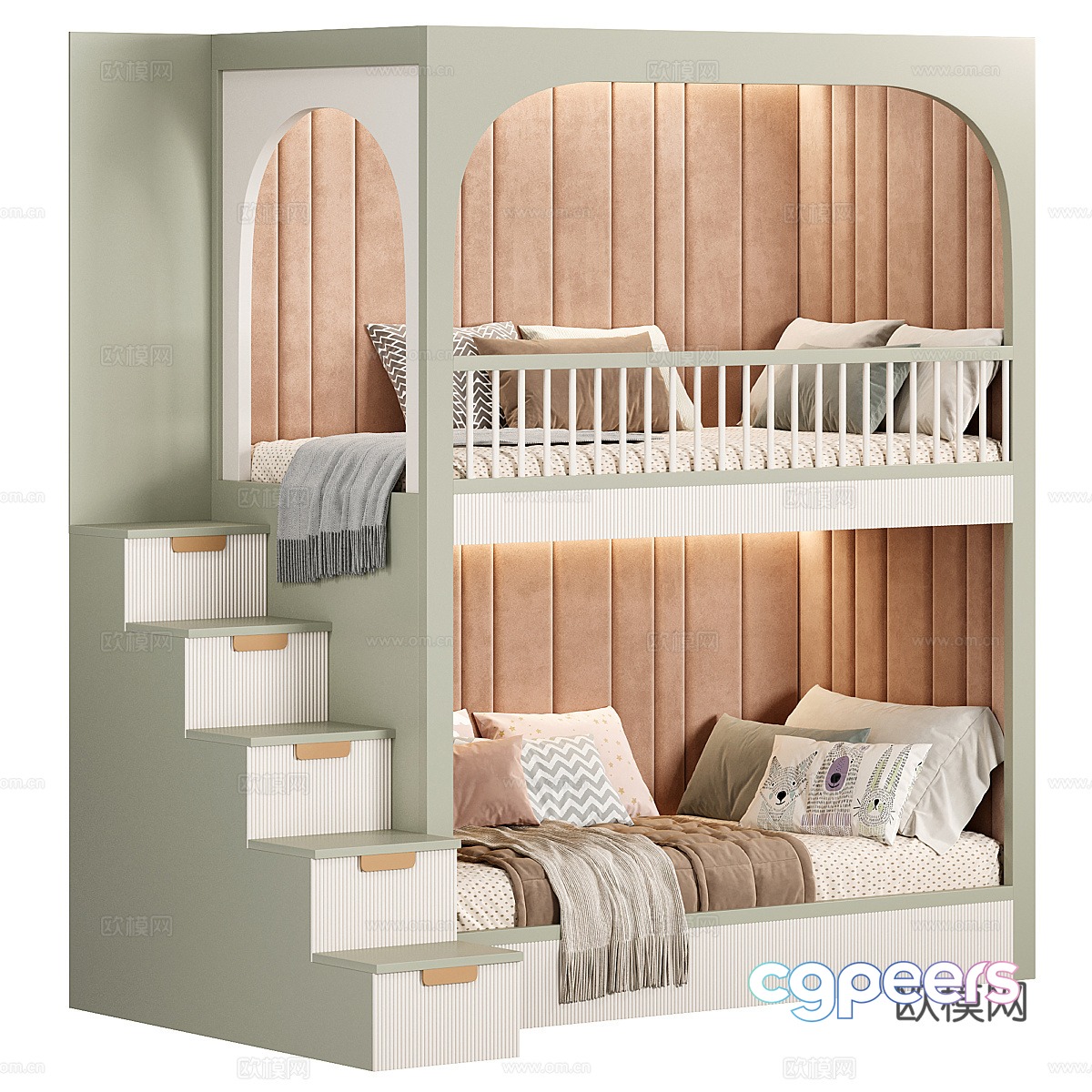 Modern children’s bed 3d model Modern children’s bed 3d model