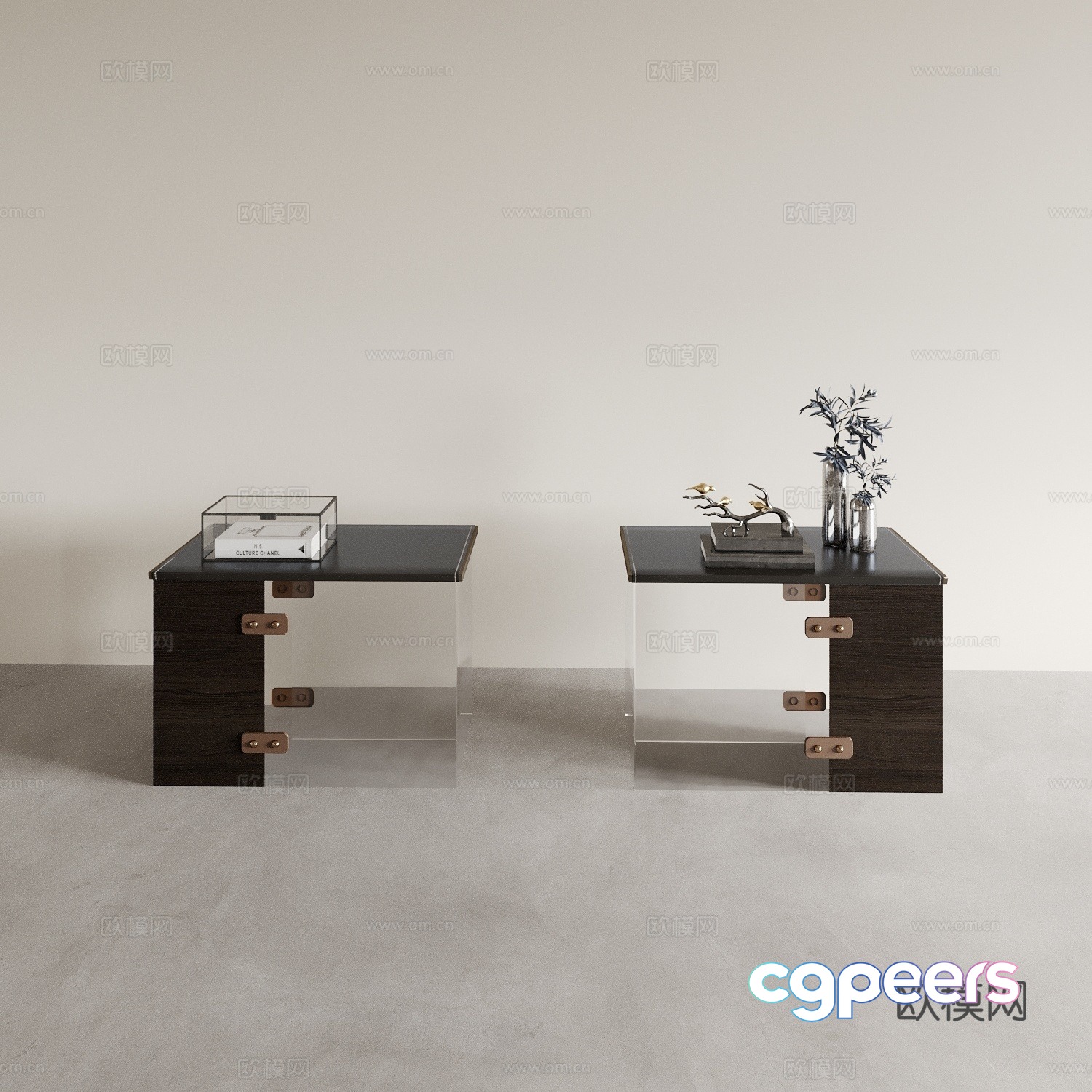 Modern bedside table 3d model Modern bedside table 3d model