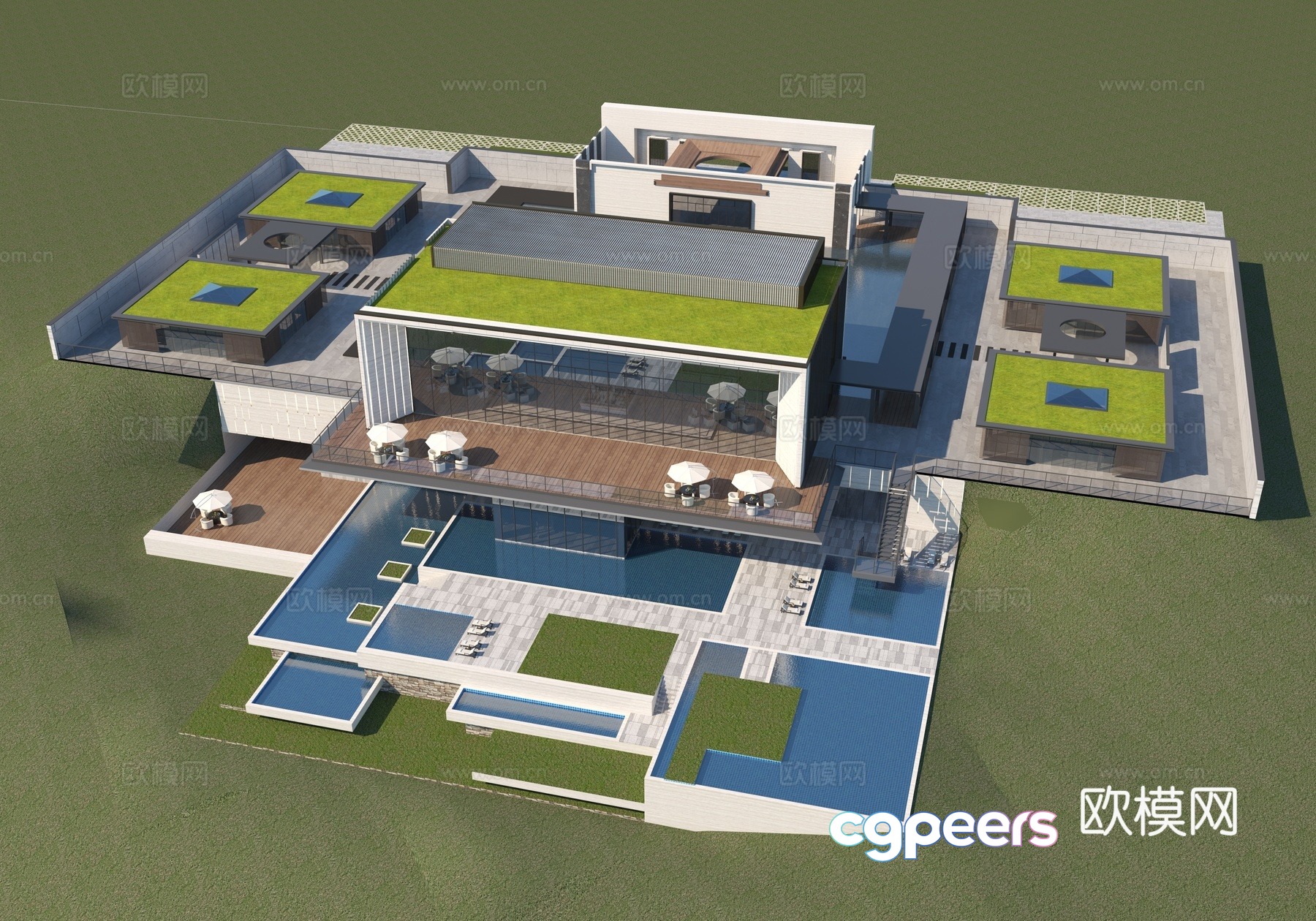 Modern Villa Swimming Pool Villa Bird’s Bird 3D Model Modern Villa Swimming Pool Villa Bird’s Bird 3D Model