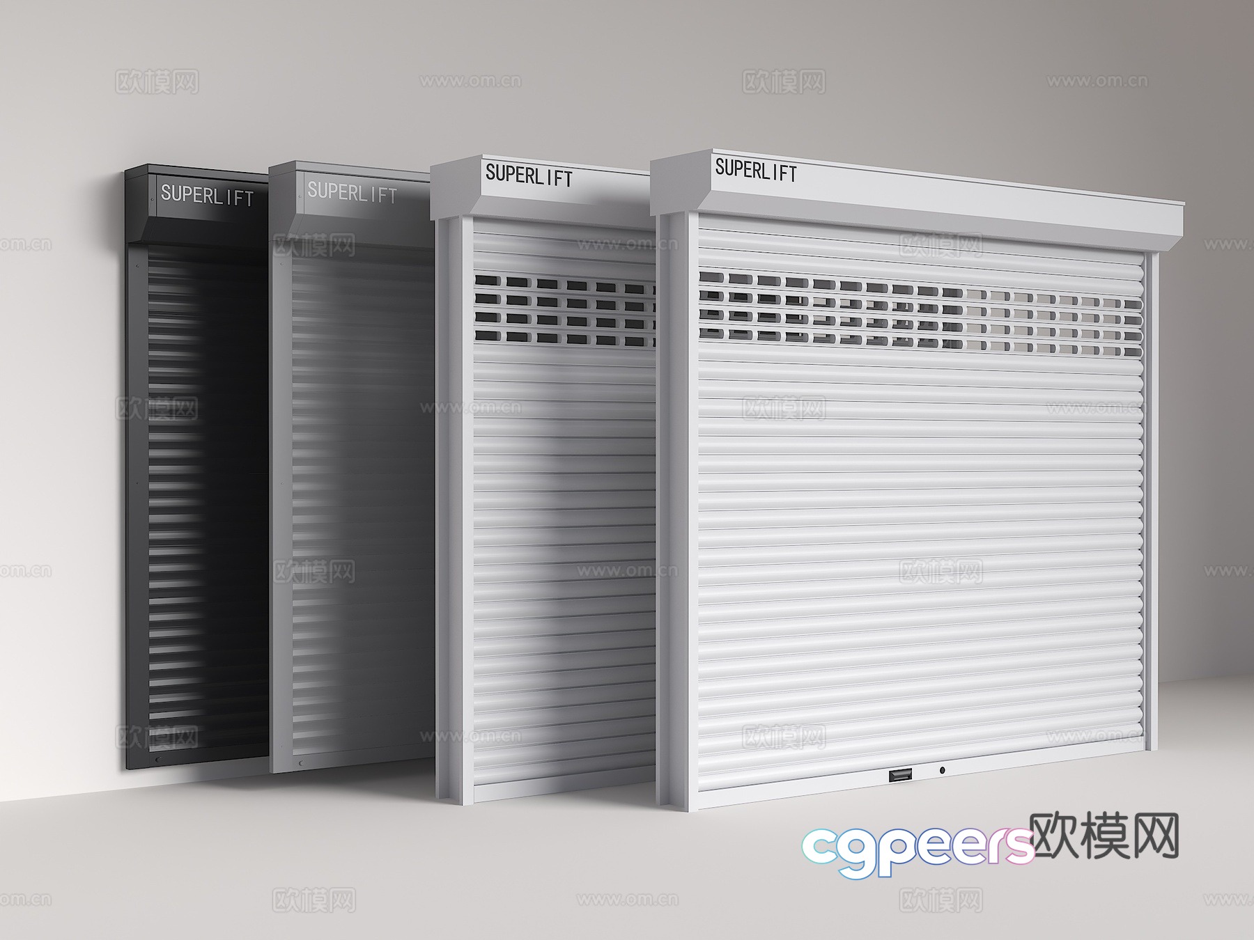 Modern roller shutter door Rolling gate Garage door Factory warehouse door 3D model Modern roller shutter door Rolling gate Garage door Factory warehouse door 3D model