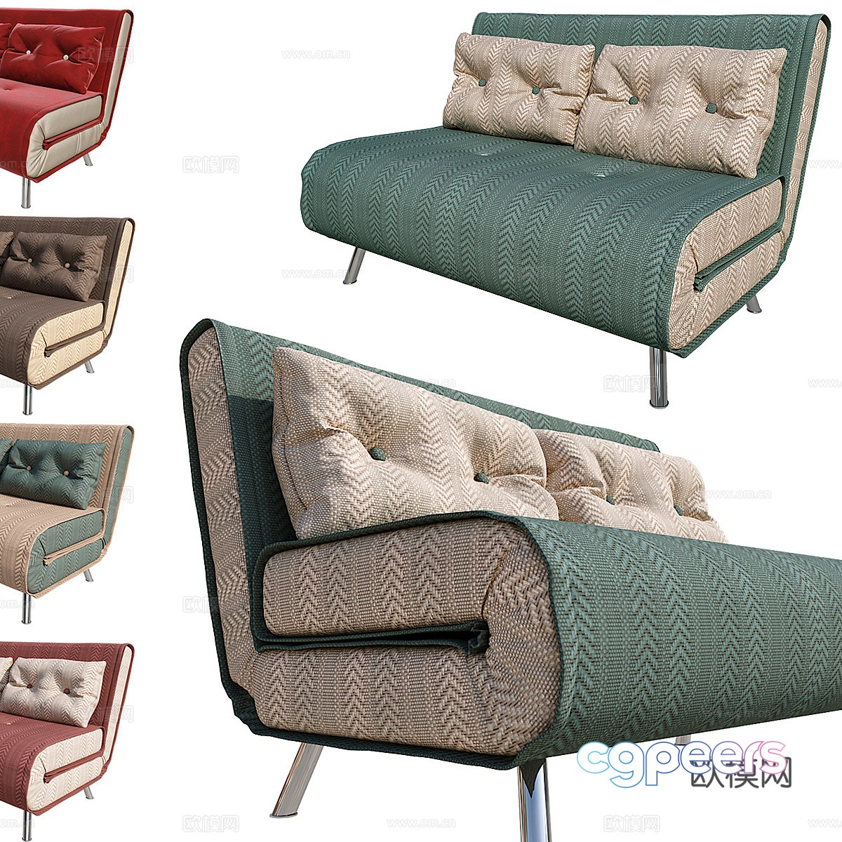 Nordic double sofa 3d model Nordic double sofa 3d model