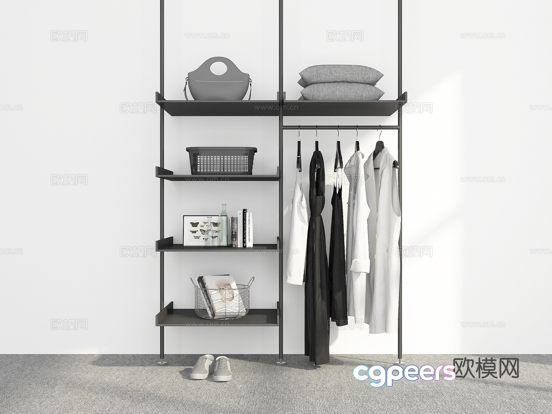 Modern simple clothes hanger 3d model Modern simple clothes hanger 3d model