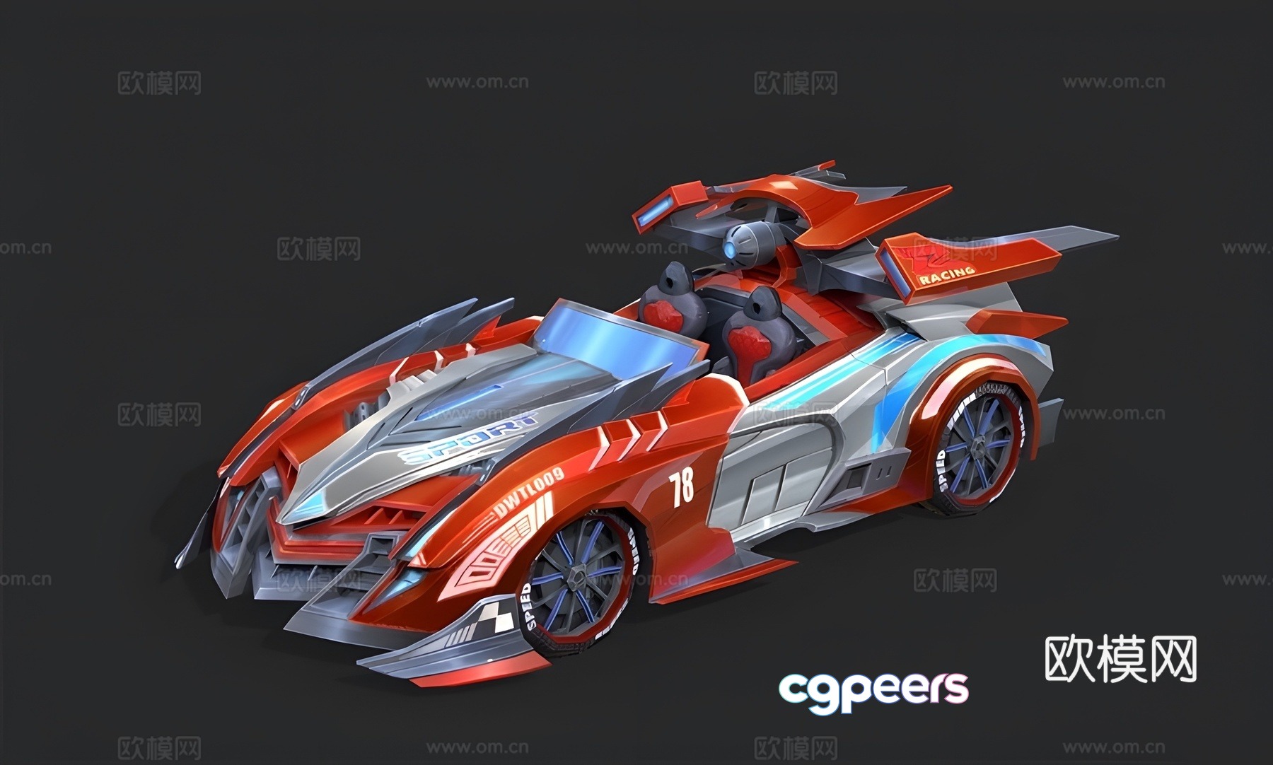 Racing 3d model Racing 3d model